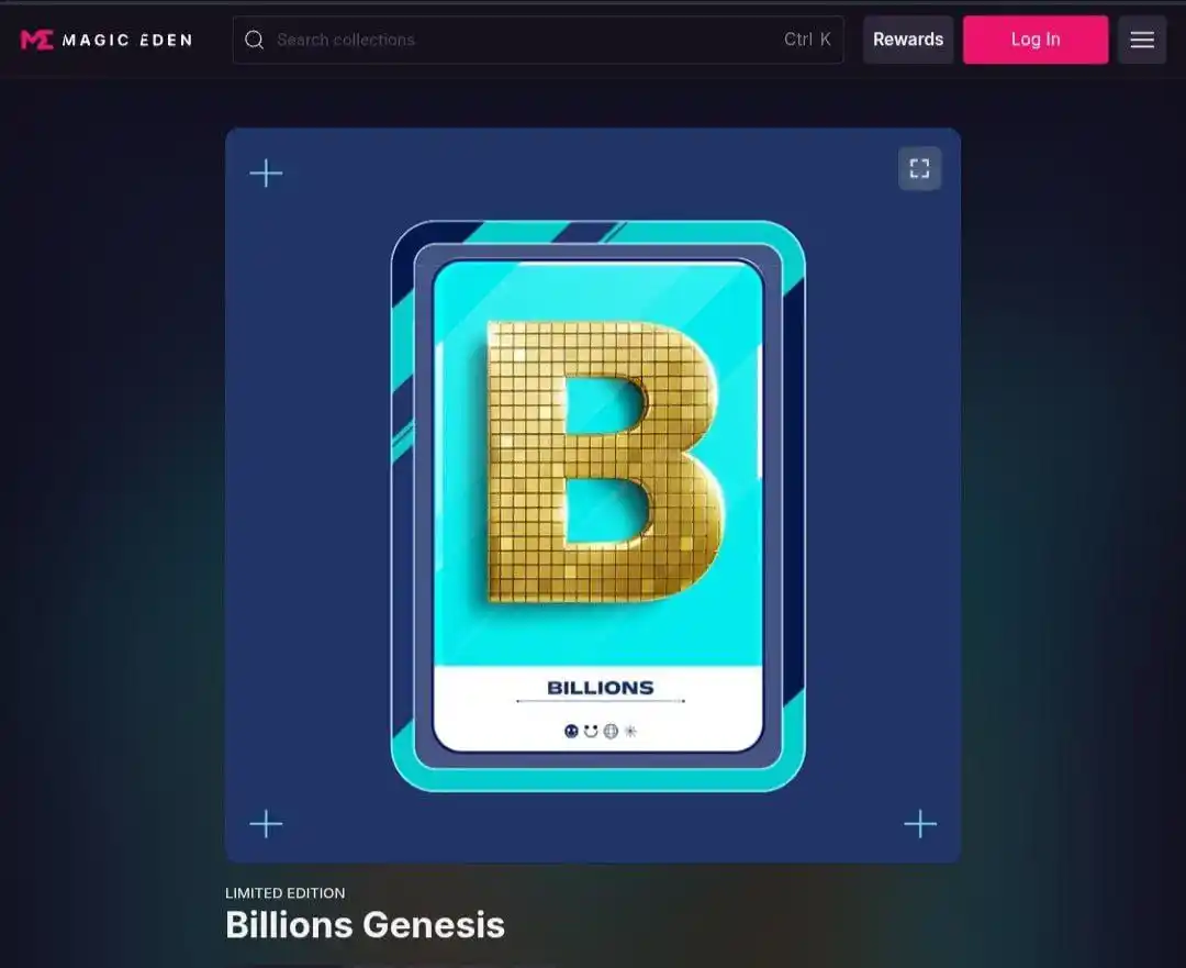 Image from ComPho Crypto Bitcoin: 📣Billions Genesis – Free Mint  🔗Go to: https://magiceden.io/launchpa...