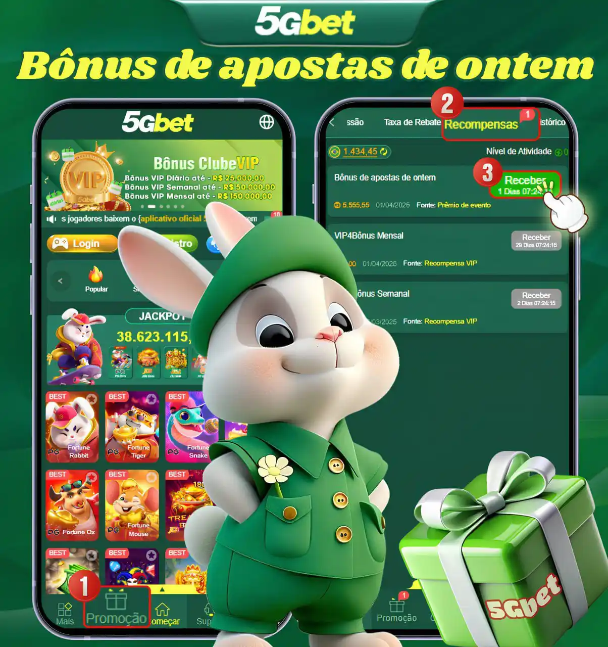 Image from 5Gbet | Canal Oficial: 🎁 {Bônus de apostas de ontem} foi emitido, faça login na sua conta ...