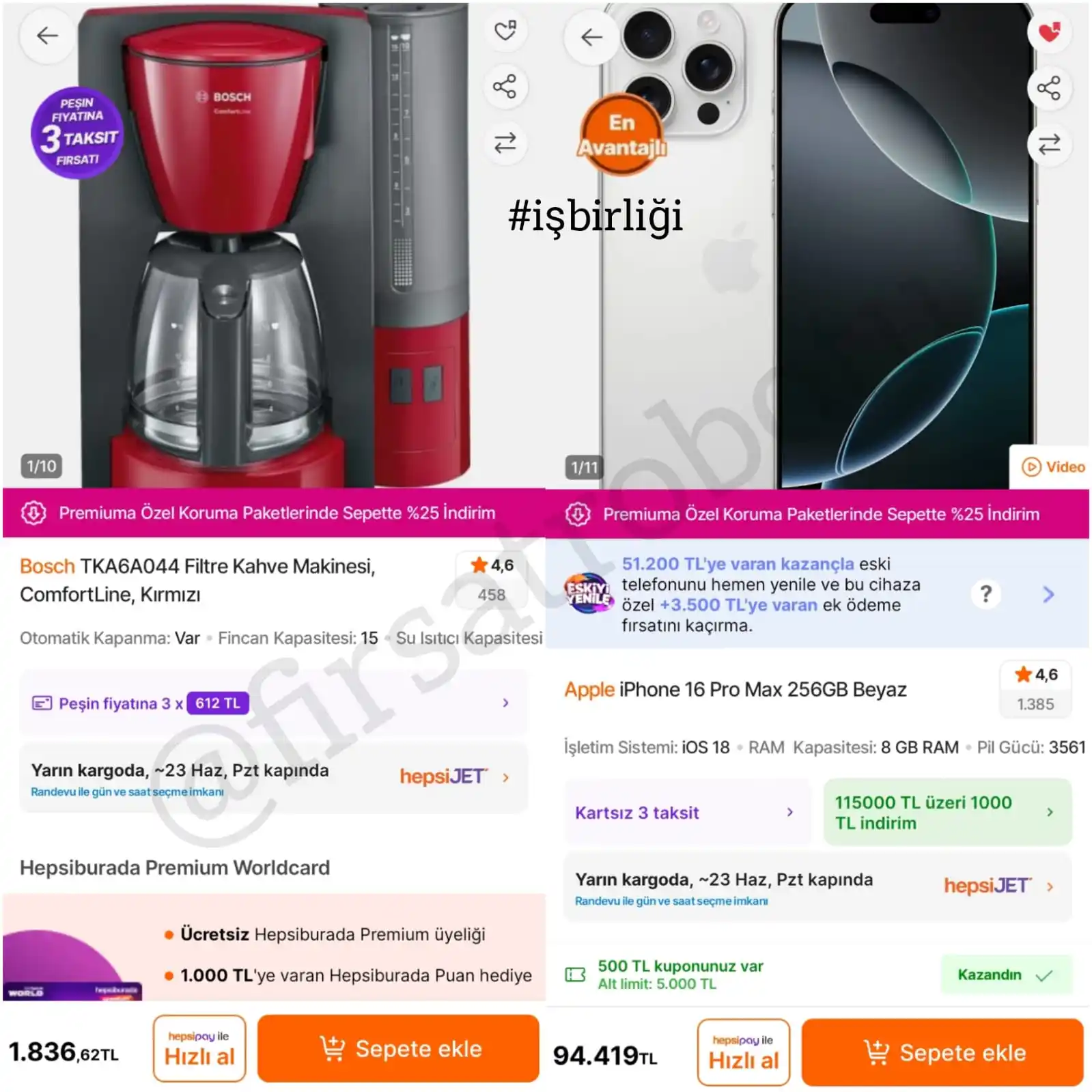Image from Fırsat Robotu: 💥Bosch TKA6A044 Filtre Kahve Makinesi, ComfortLine, Kırmızı - 1.836,6...