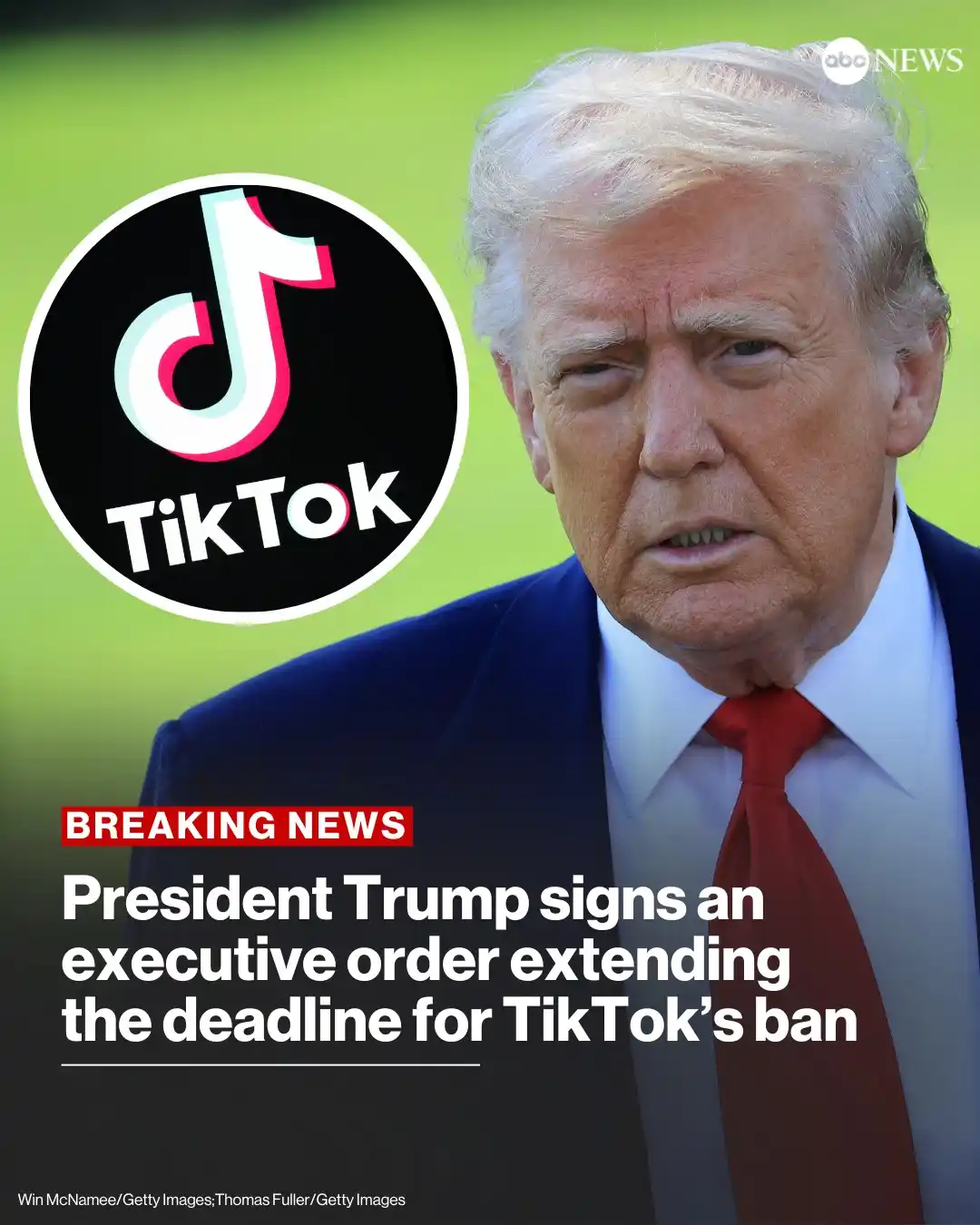 Image from ABC News: BREAKING: President Trump has announced that he has signed an executiv...