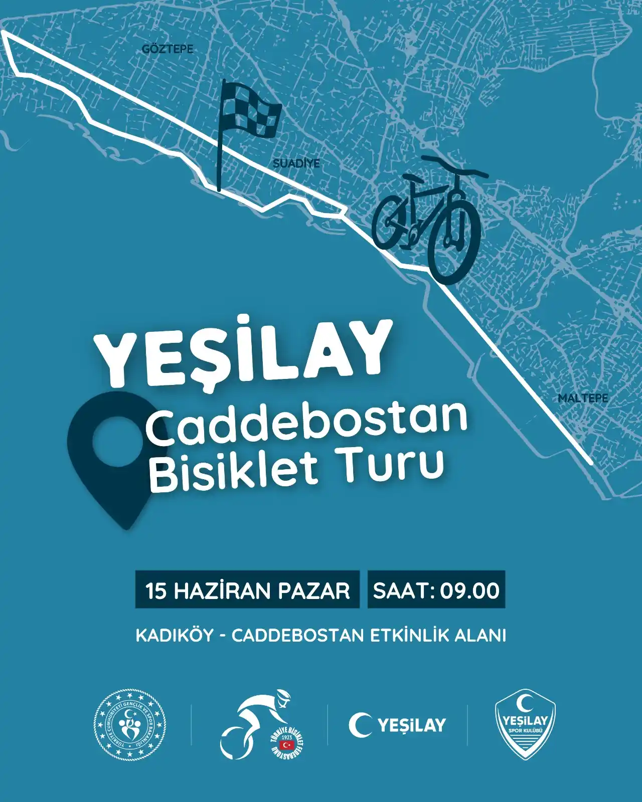 Image from Türkiye Yeşilay Cemiyeti: 🚴Bu pazar kimseye söz vermeyin😎 Çünkü İstanbul’un en keyifli rotala...