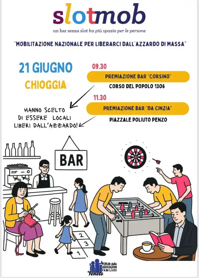 Image from Forum Famiglia Veneto: Chioggia dice NO all’azzardo!  Sabato 21 giugno 2025, anche Chioggia (...