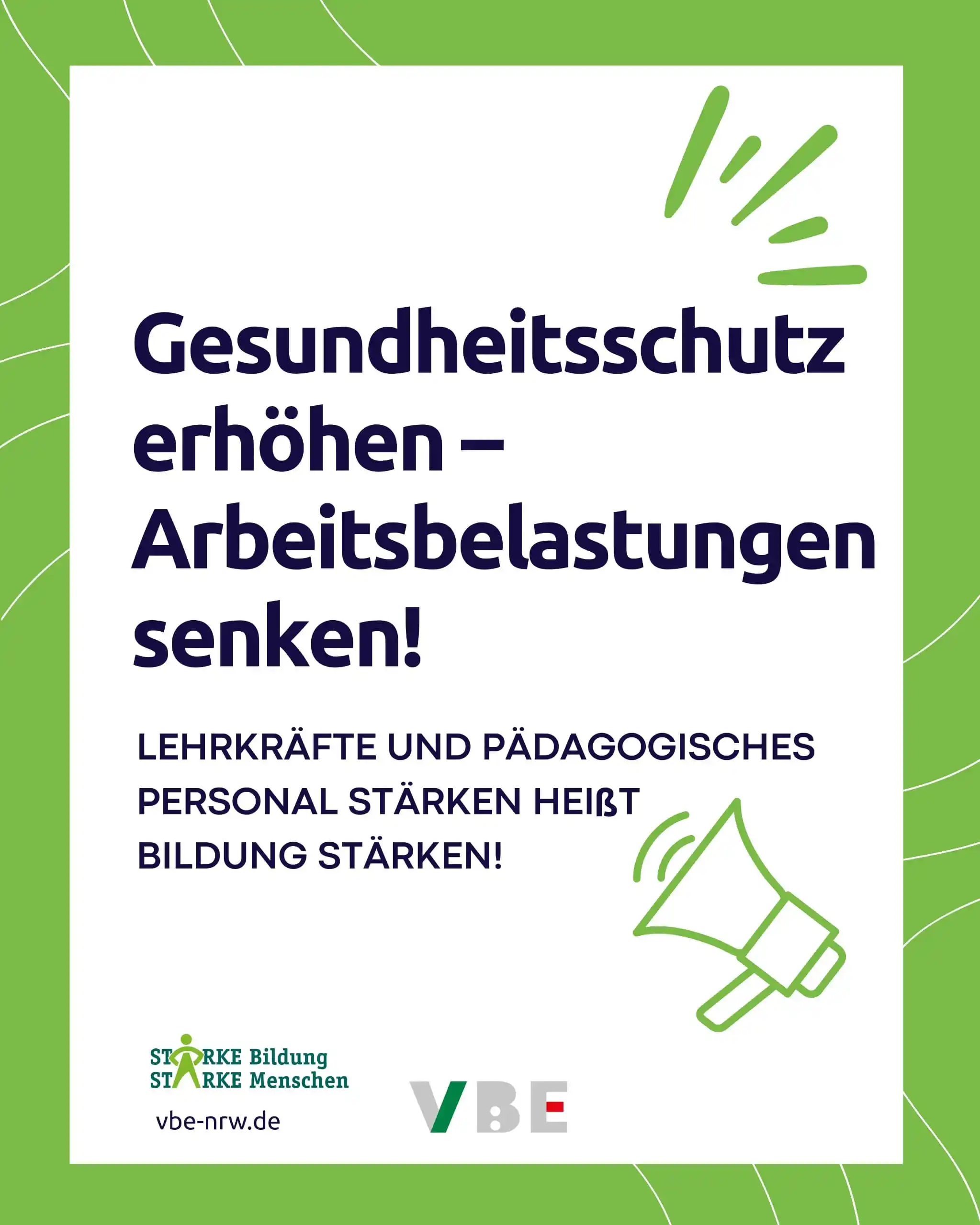 Image from VBE NRW: 🚧Dauerbaustelle Bildung 📢Der VBE NRW fordert: Gesundheitsschutz erhö...