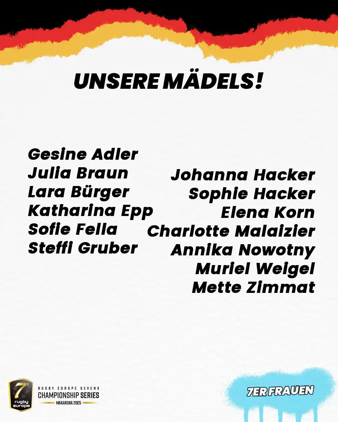 Image from Rugby Deutschland: Der Kader steht – die Girl Gang ist bereit für die EM 💪  Ab Freitag k...
