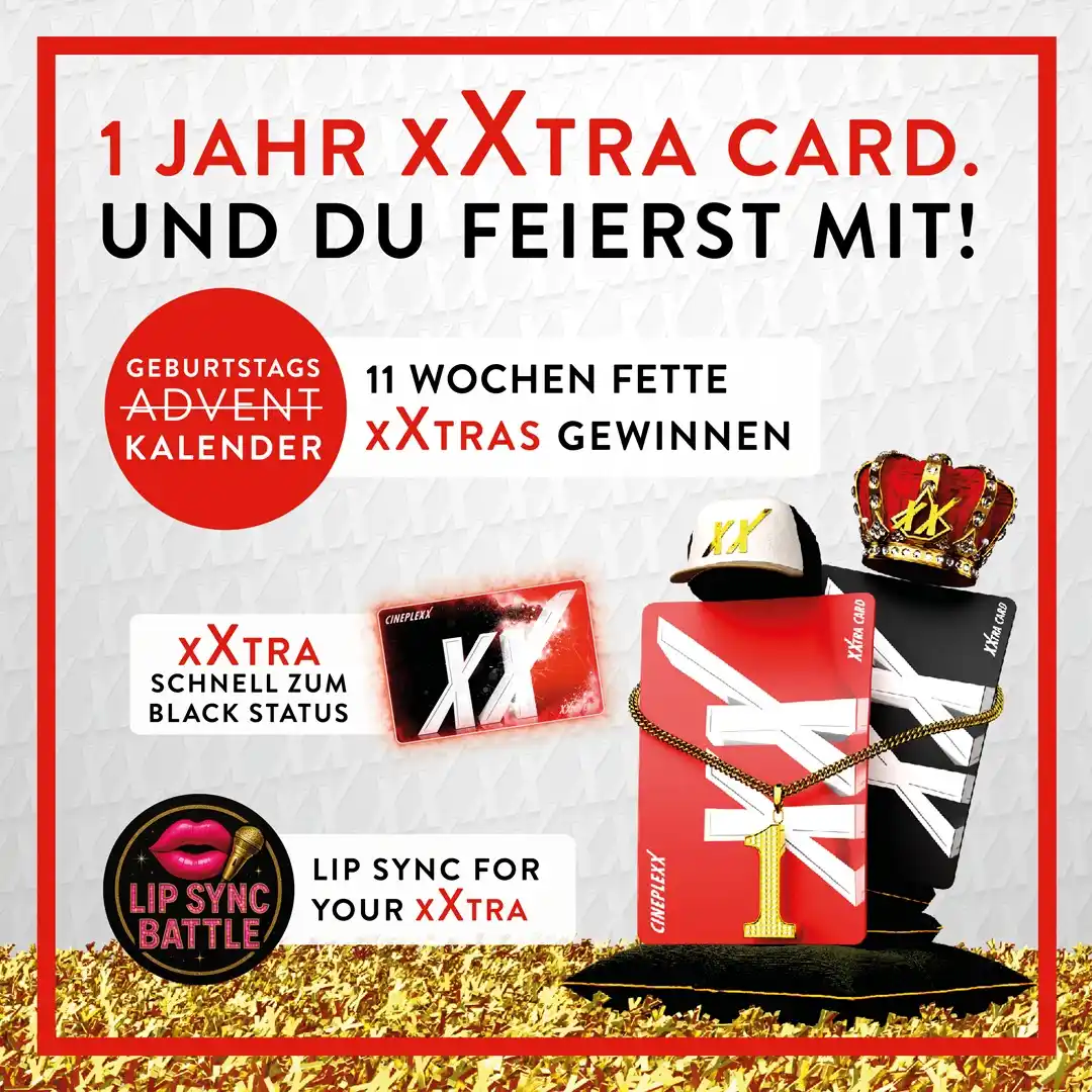 Image from Cineplexx: Die xXtra Card wird 1 Jahr alt – und DU feierst mit! 🎉  Diesen Sommer...