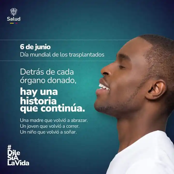 Image from MinSaludColombia: 🫶🏼 *En este Día Mundial de los Trasplantados, honramos a quienes don...