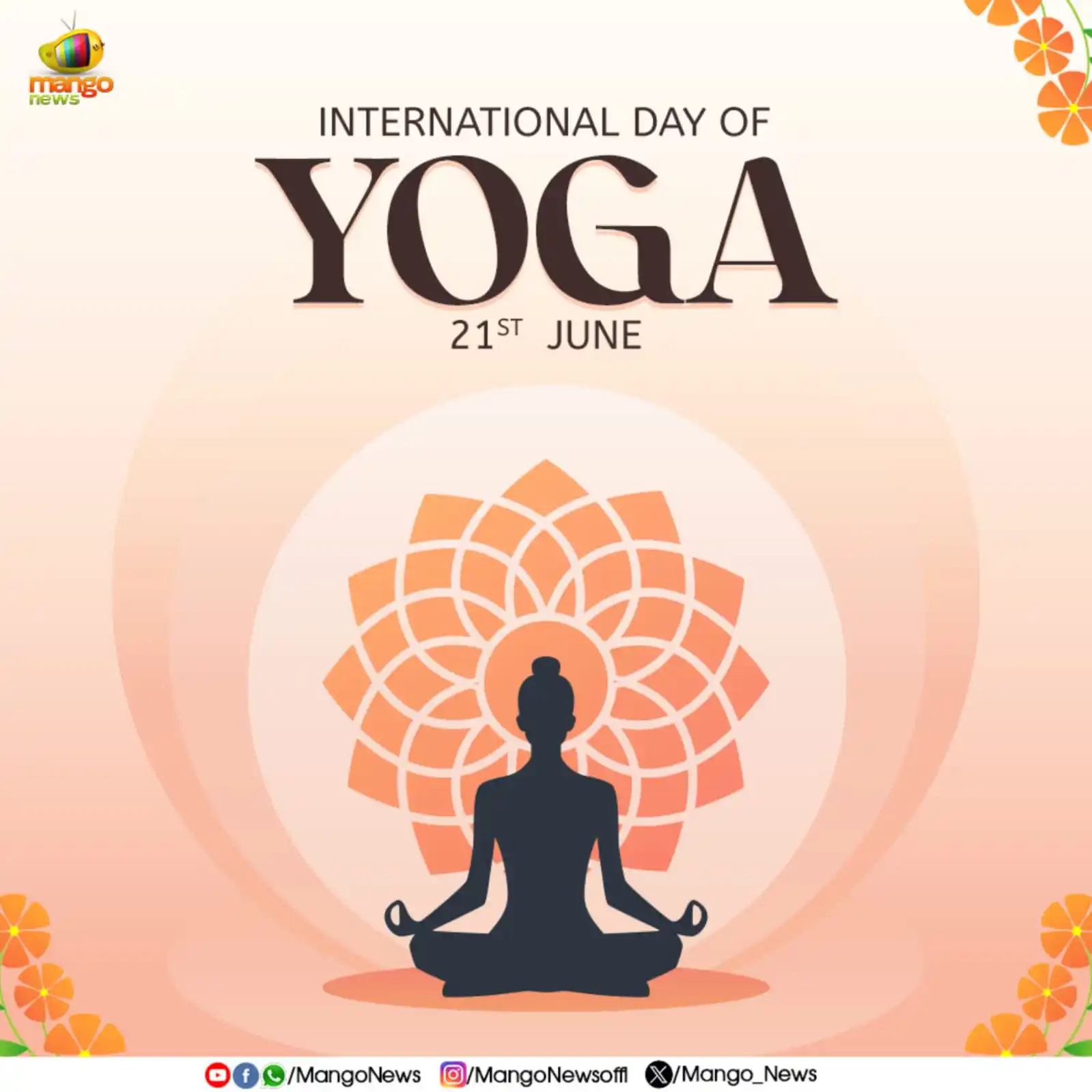 Image from Mango News: Happy International Day of Yoga! 🧘‍♀️ Let’s embrace the power of yoga...