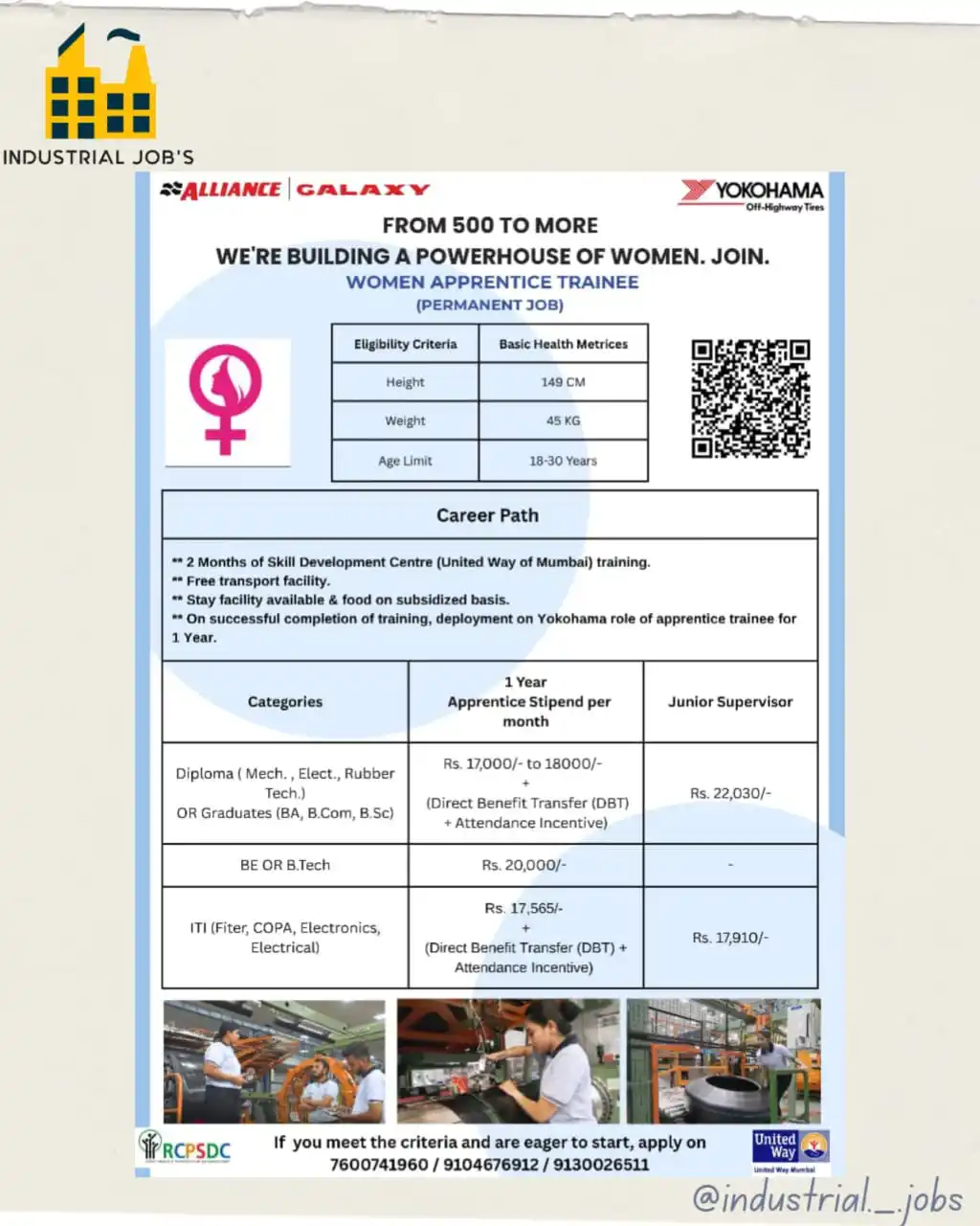 🏭 INDUSTRIAL JOBS 👷‍♂️ post