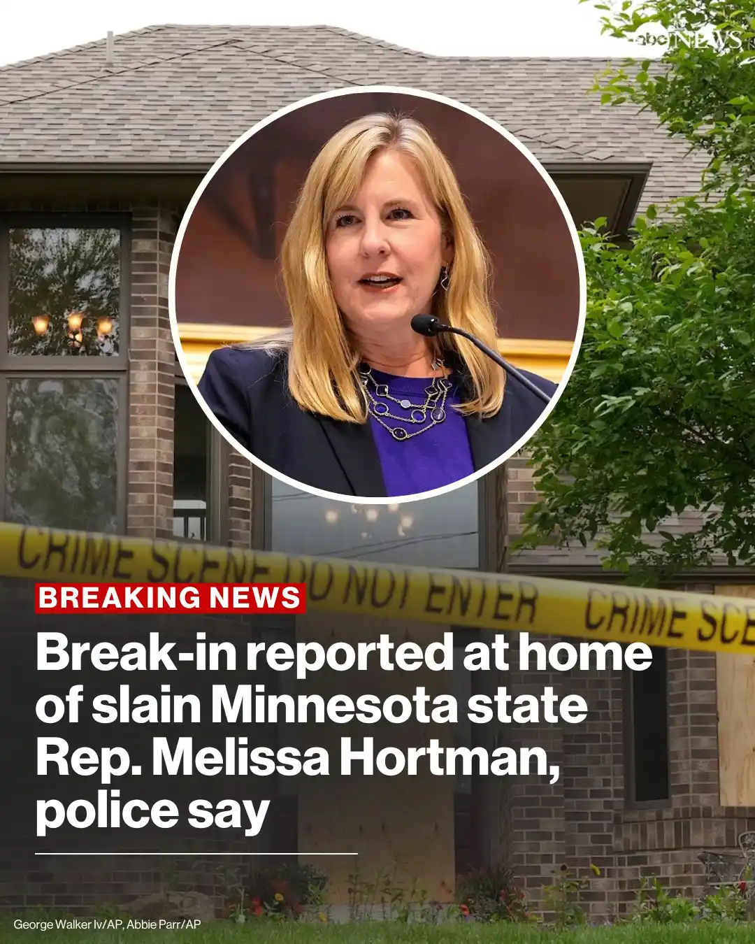 Image from ABC News: JUST IN: A break-in has been reported at the home of slain Minnesota s...