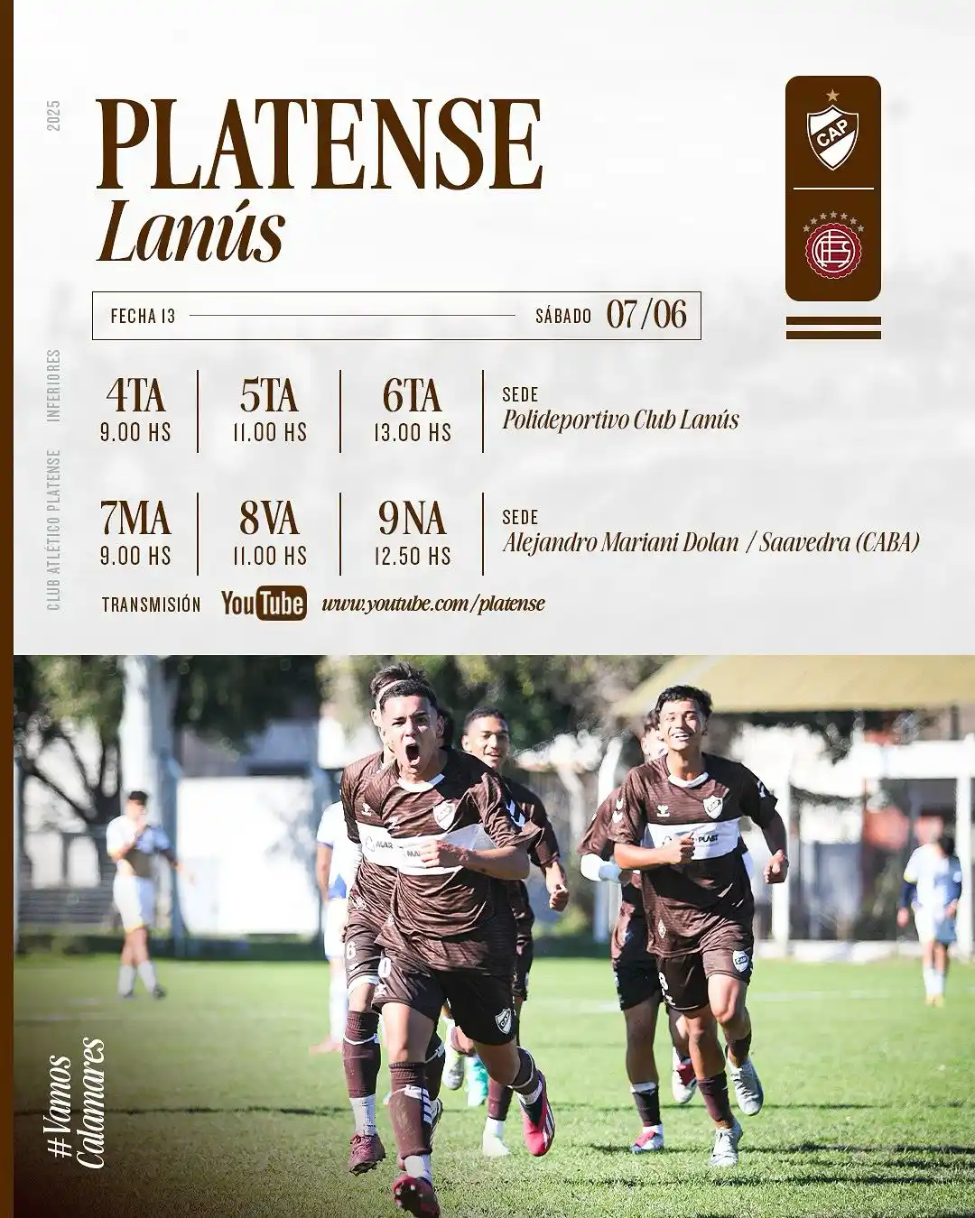 Image from Club Atlético Platense: JuvenilesLPF | 👊🏻 Otro exigente examen ante Lanús ✍🏻 Formaciones,...