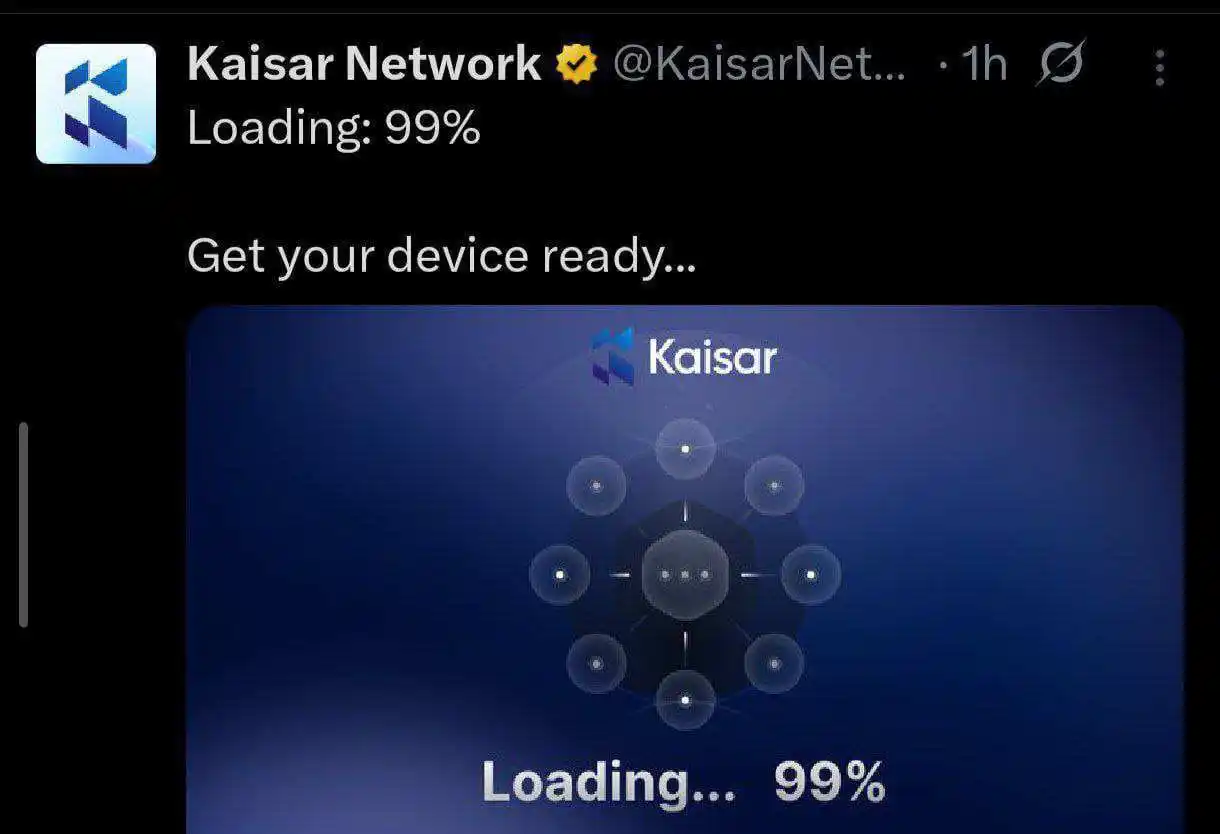 Image from ComPho Crypto Bitcoin: Kaisar Network Loading 99%🌐  Daily check in now⭐...
