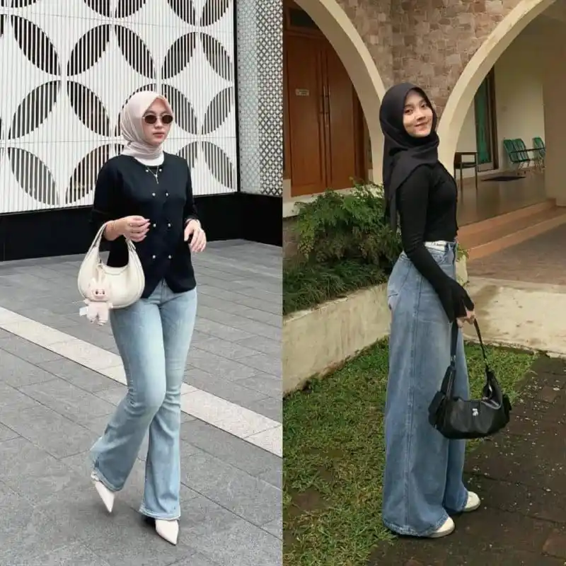 Image from OOTD Hijab |  Inspirasi OOTD | Rekomendasi Outfit | Outfit Hijab: *Kamu suka outfit yg mana niihh?🥰🤭🛍️* 👍Kiri ❤Kanan  *_Yukk kita sp...