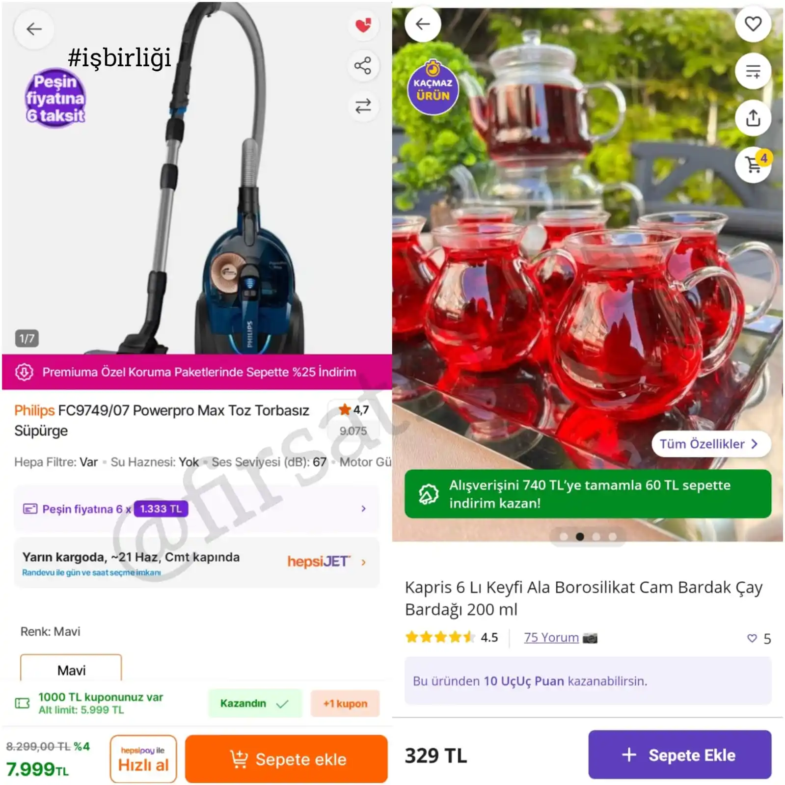 Image from Fırsat Robotu: 💥Kapris 6 Lı Keyfi Ala Borosilikat Cam Bardak Çay Bardağı 200 ml - 32...