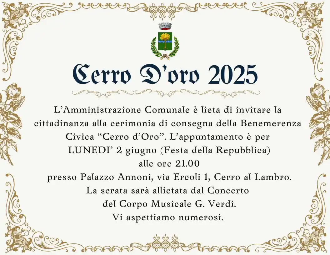 Comune di Cerro al Lambro post