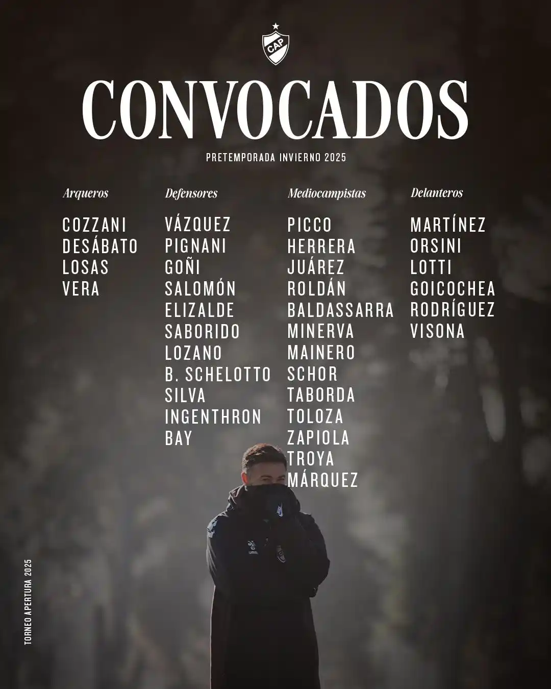 Image from Club Atlético Platense: 𝘓𝘐𝘚𝘛𝘈 𝘋𝘌 𝘗𝘙𝘌𝘛𝘌𝘔𝘗𝘖𝘙𝘈𝘋𝘈 ☑️  📋 Los citados por Cristi...