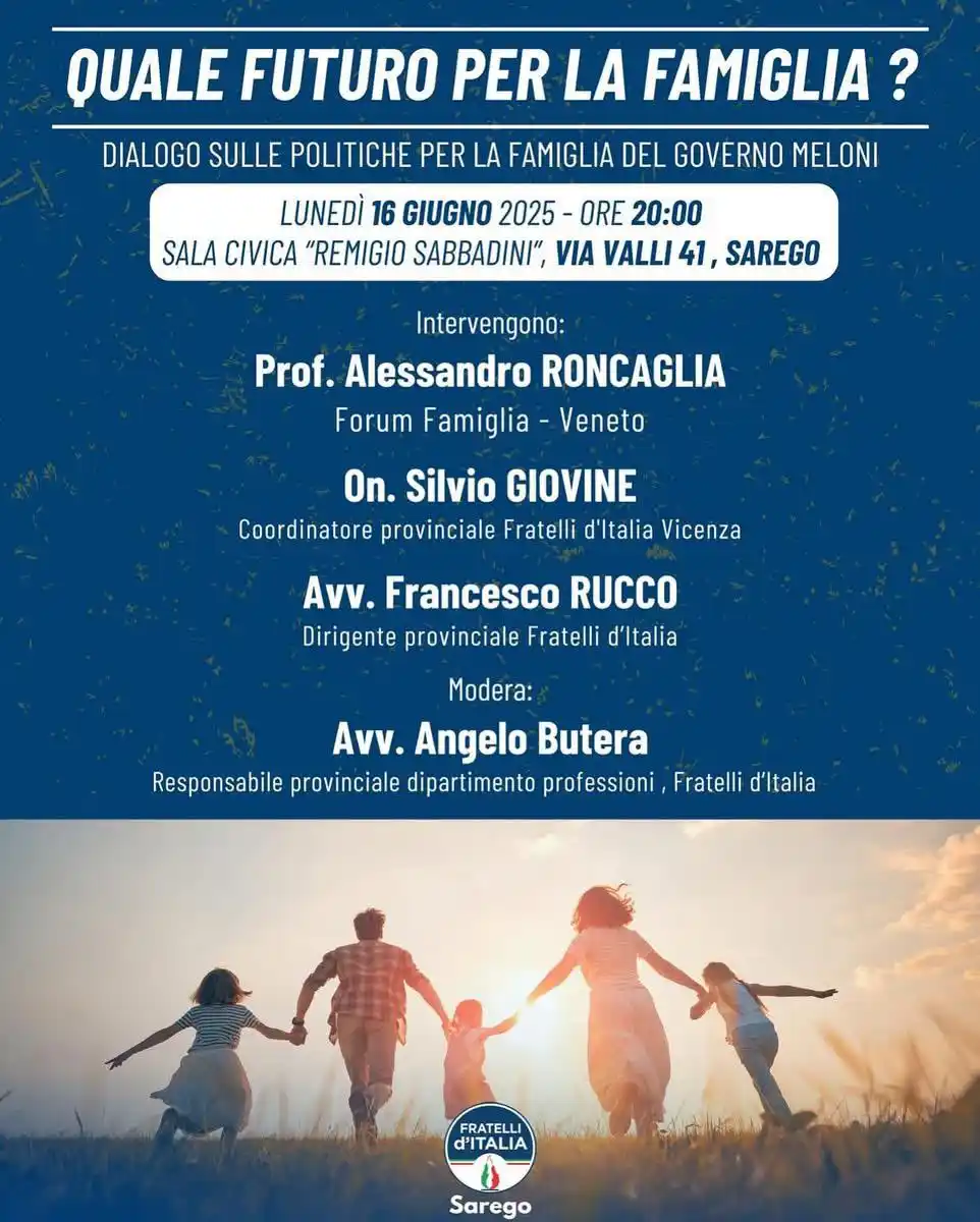 Image from Forum Famiglia Veneto: Lunedì sera come Forum saremo a Sarego (VI) a portare il nostro punto...