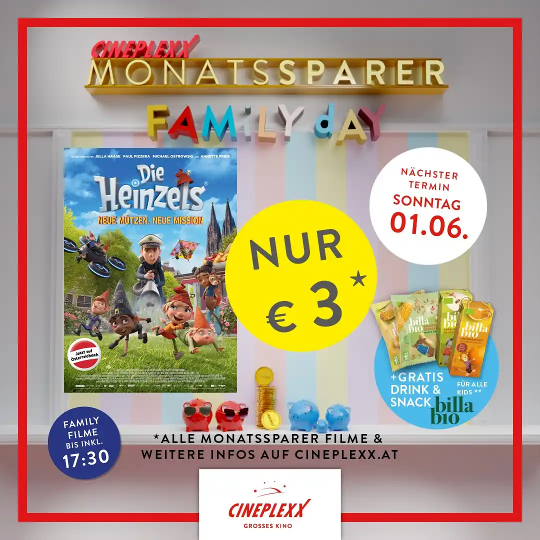Image from Cineplexx: Nur € 3! 🙌 Großer Spaß zum kleinen Preis! 🤑  Ab 1. Juni läuft DIE HE...
