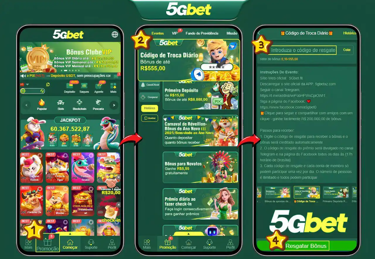 Image from 5Gbet | Canal Oficial: ✨ O código de resgate de hoje é : 53521✨                 🙌 (Cada cont...