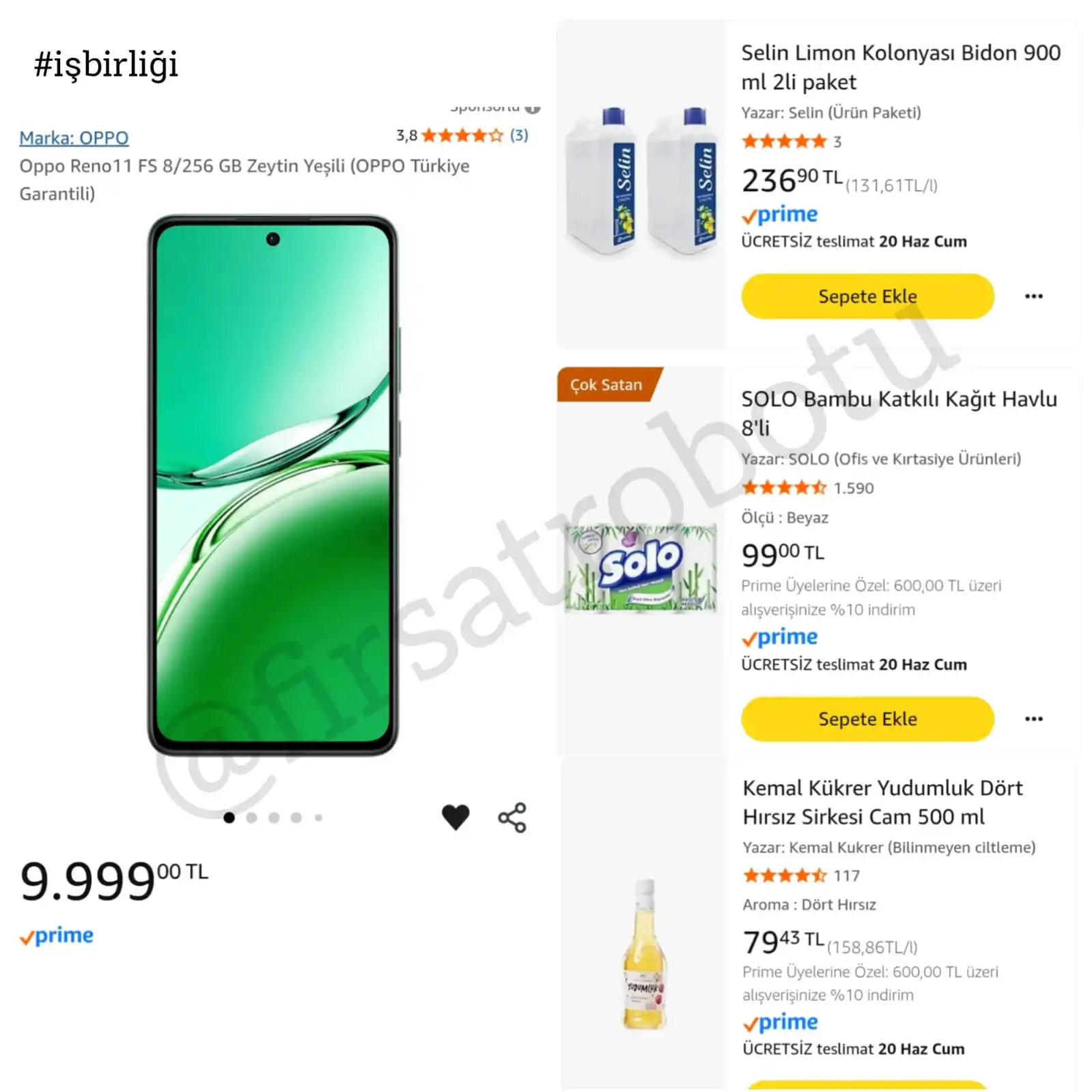 Image from Fırsat Robotu: 💥Oppo Reno11 FS 8/256 GB Zeytin Yeşili (OPPO Türkiye Garantili) 9.999...