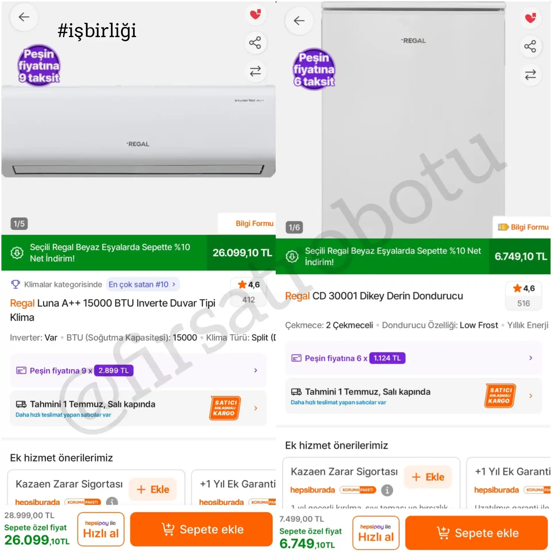 Image from Fırsat Robotu: 💥Regal Luna A++ 15000 BTU Inverte Duvar Tipi Klima Sepette 26.099₺ ✔️...