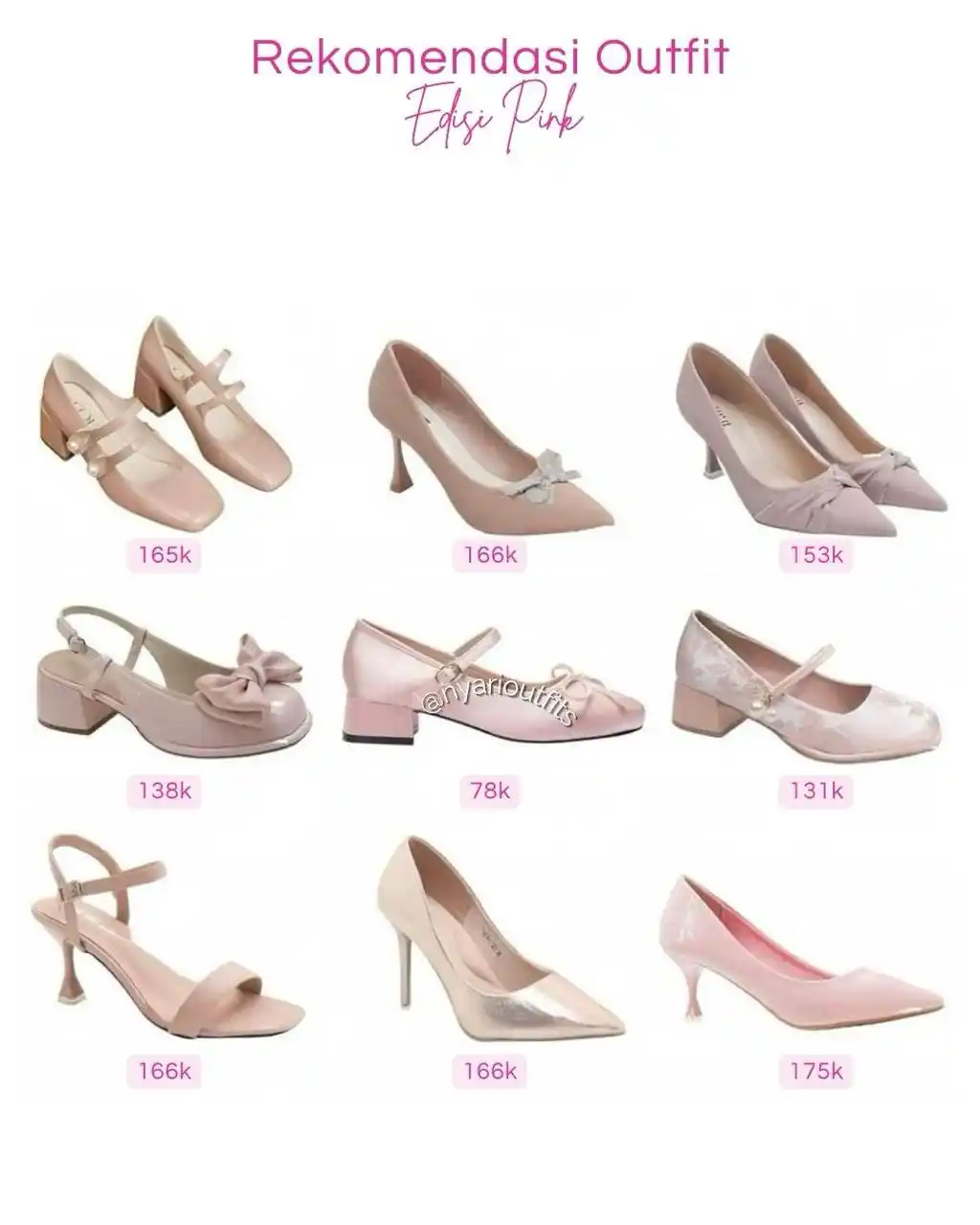 Image from OOTD Hijab |  Inspirasi OOTD | Rekomendasi Outfit | Outfit Hijab: Rekomendasi Heels Edisi Pink Aesthetic₊˚✧ 🛍️ 🛍️ mimin spill yaa ⤵️ 1...