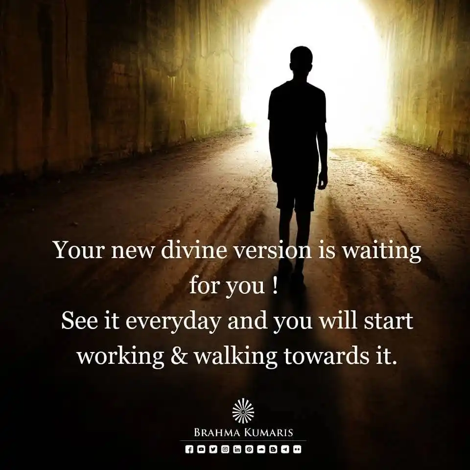 Image from Brahma Kumaris: See your elevated and enlightened version, which has all the powers, u...