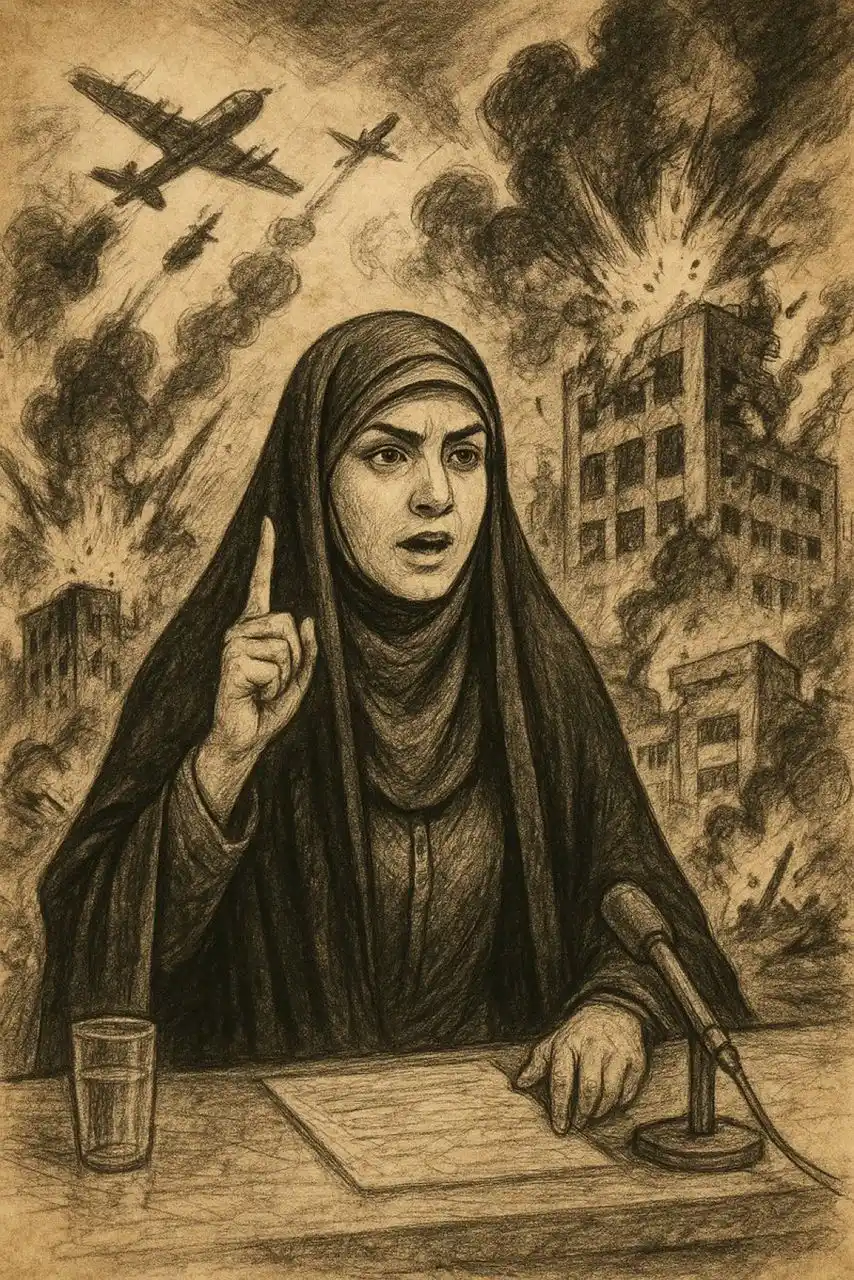 Image from دادمحمد ناوک_لیکنې: سحر امامی د ایران د دولتي تلویزون صداوسیما کارکوونکې ده، چې د یرغلګرو ...