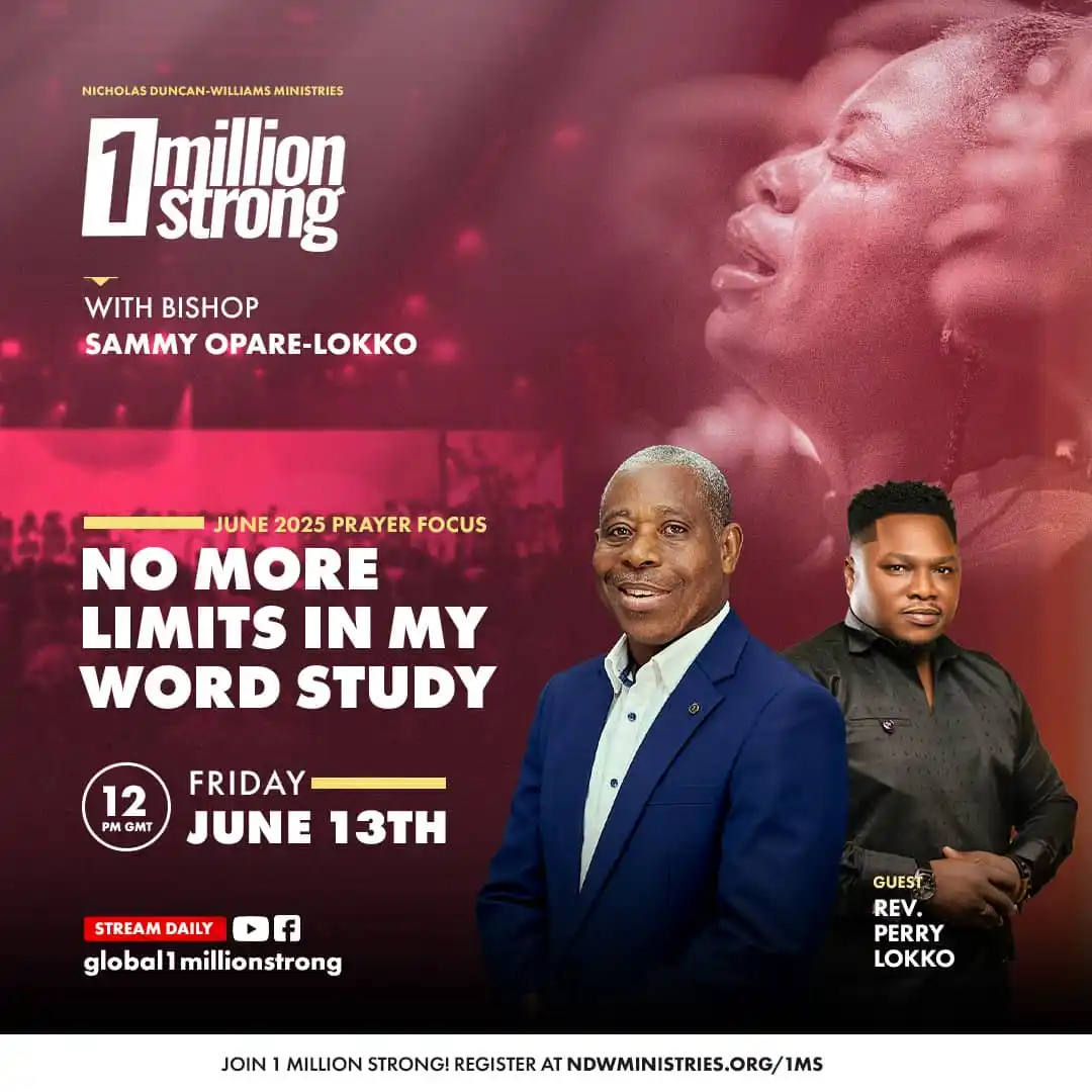 Image from Nicholas Duncan-Williams Ministries: Today at 12PM GMT — Let’s End the Week in the Word! Join Bishop Sammy ...