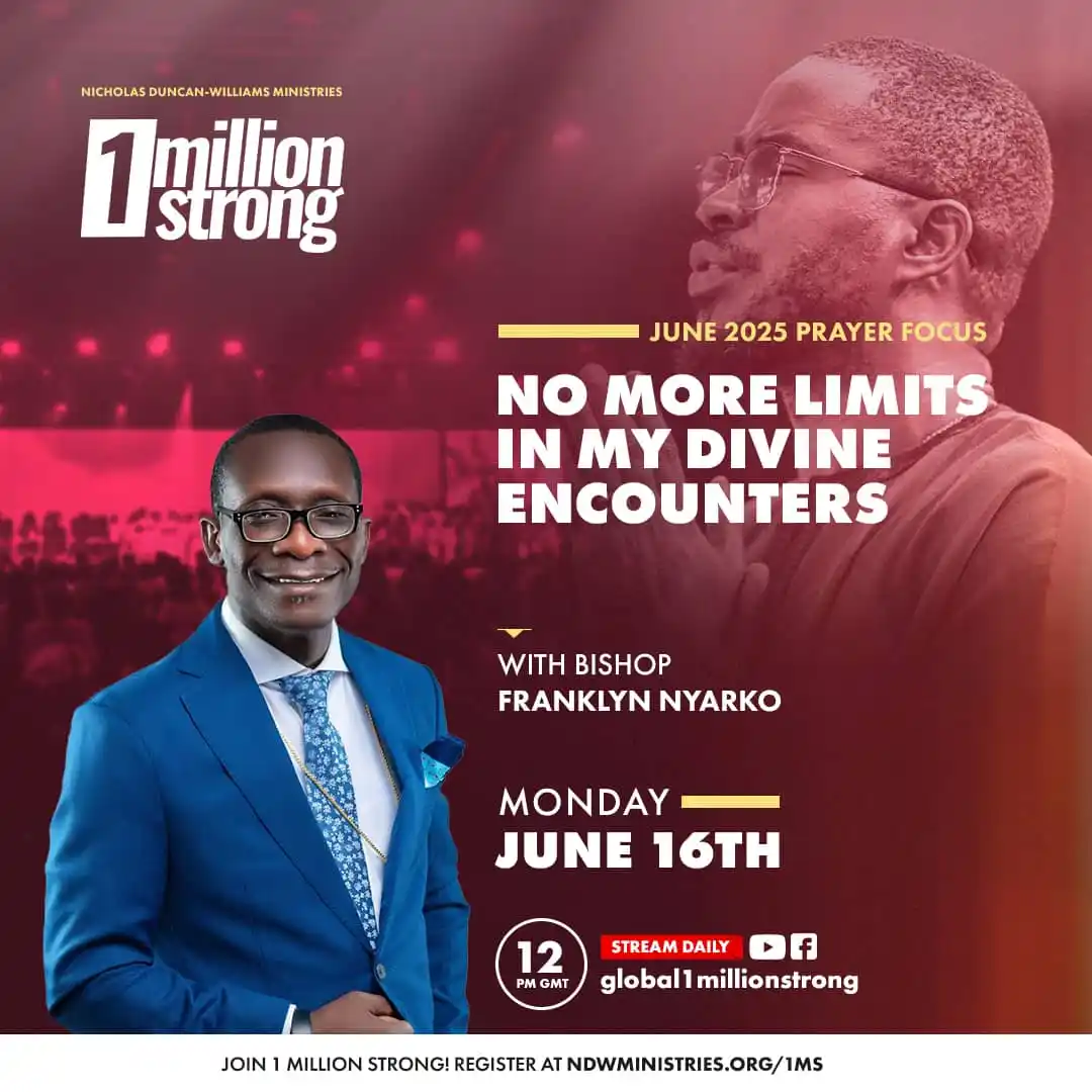 Image from Nicholas Duncan-Williams Ministries: Today at 12PM GMT — No More Limits in My Divine Encounters! Join Bisho...