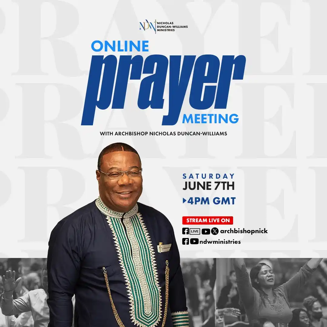 Image from Nicholas Duncan-Williams Ministries: Tomorrow, I’m calling you to pray with me—not to watch, not to scroll ...