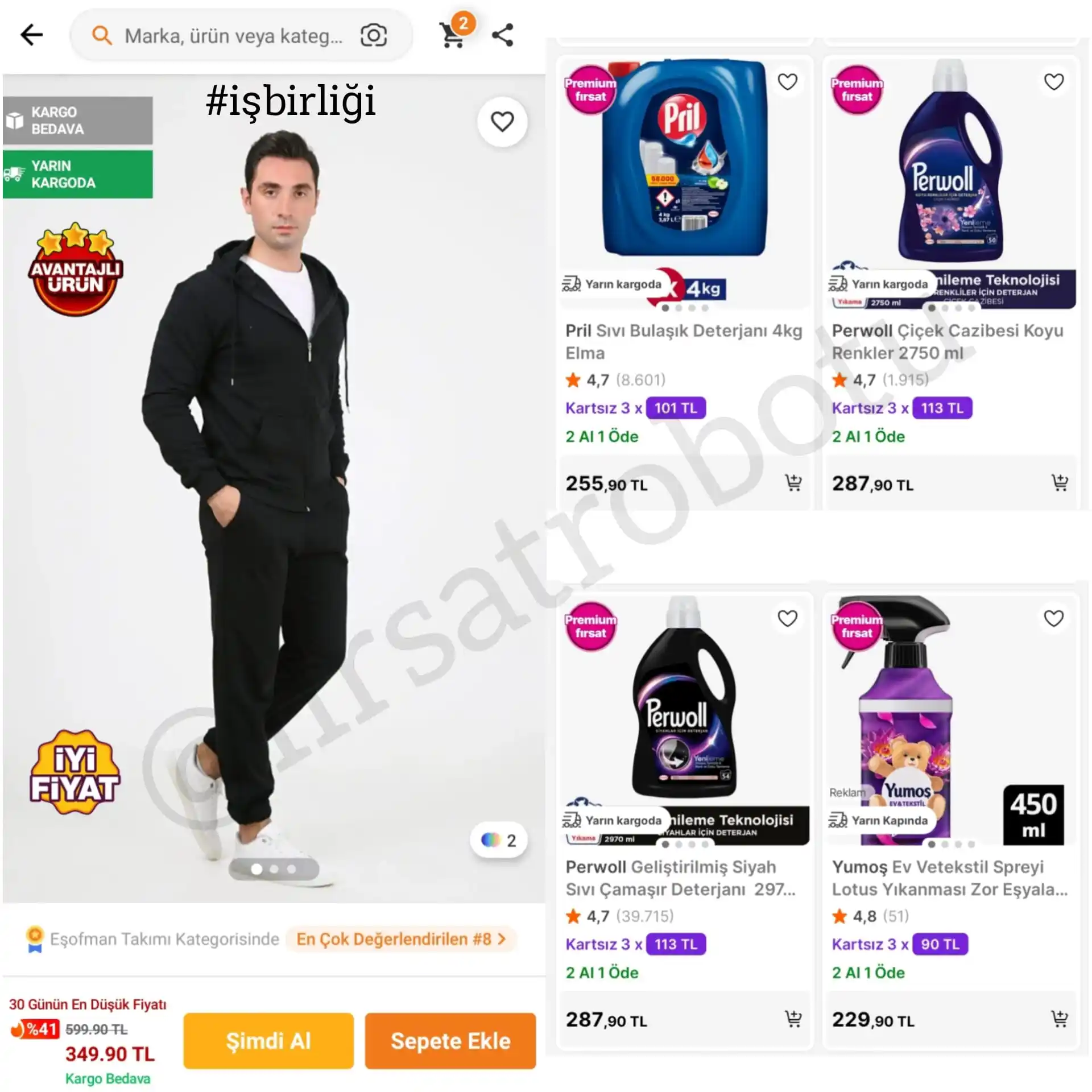 Image from Fırsat Robotu: 💥Trendypassion Erkek Fermuarlı Eşofman Takımı 349₺ Tüm Bedenler / Ara...