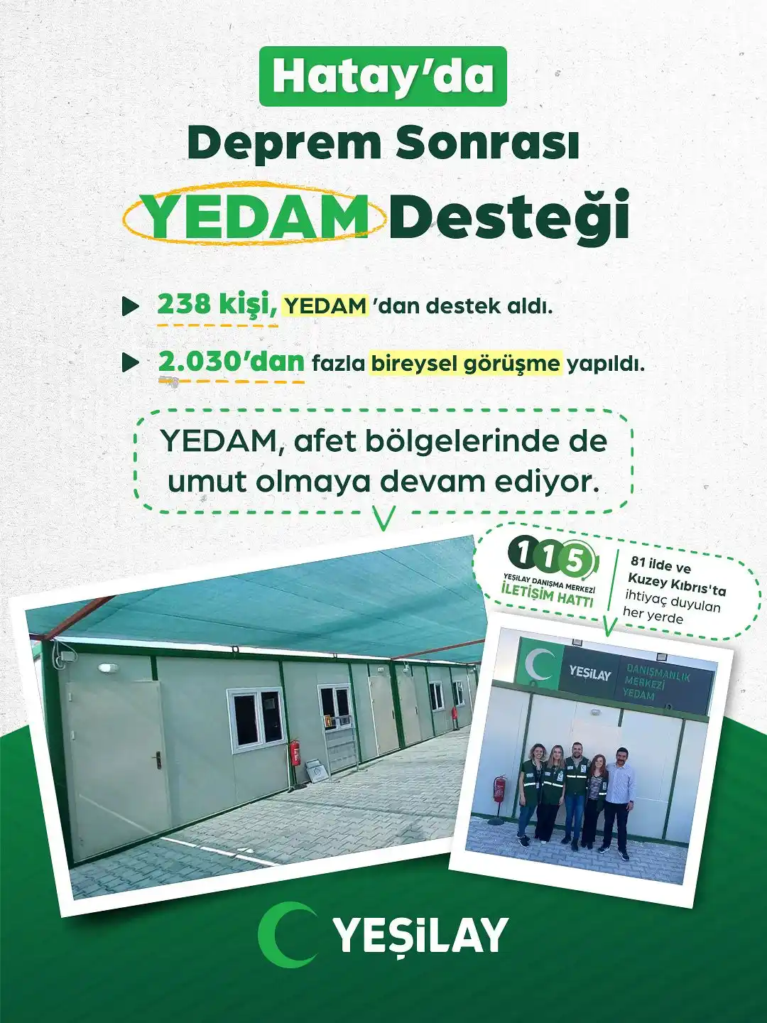 Image from Türkiye Yeşilay Cemiyeti: 💚 Yalnız değilsiniz, Yeşilay Danışmanlık Merkezlerimizle her zaman ya...