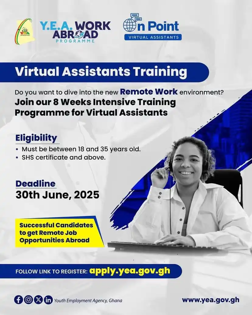 Image from DaniWalker Media : Y.E.A. Work Abroad offers free training for Ghanaians aged 18-35 to be...