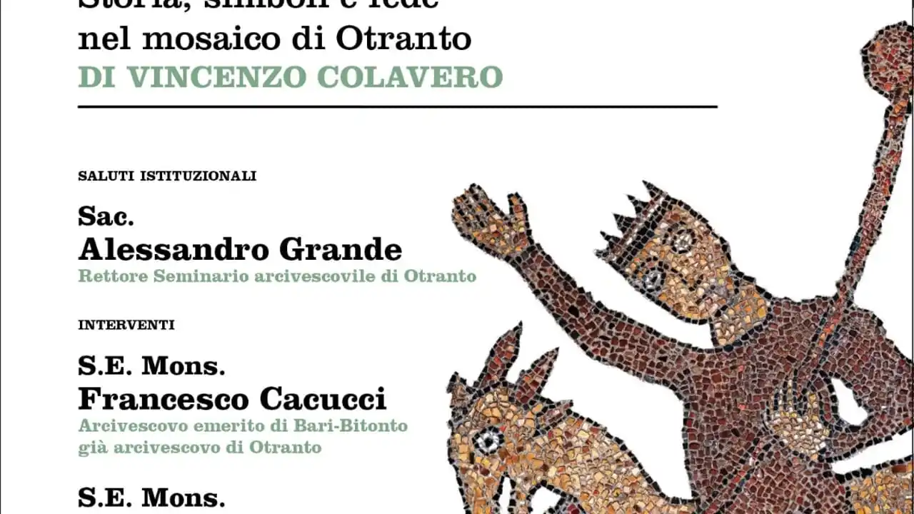 Image from LeccePrima.it: A Otranto “Il caprone e l'ariete” il libro sul mosaico della cattedral...