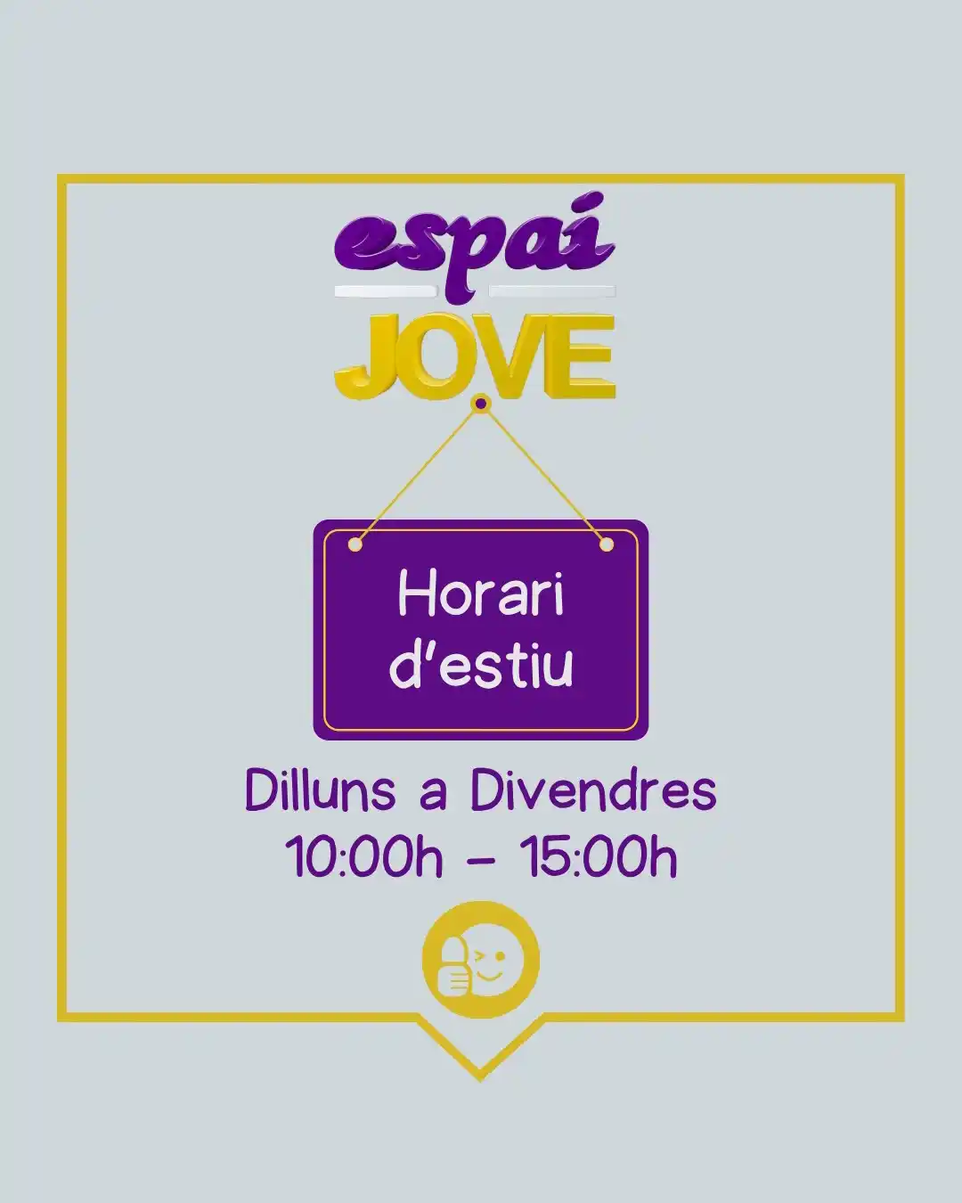 Image from Ajuntament de l'Alcúdia de Crespins : ‼️ Atenció: a partir del dilluns 23 de juny, l'Espai Jove passa a l'ho...