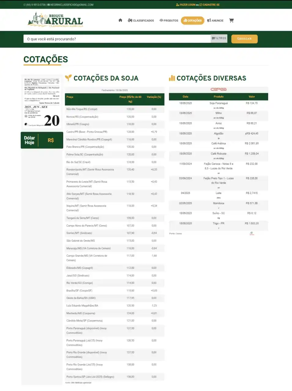 Image from Todos Os Anúncios Do Site Brique rural , Aqui divulgo Os Anúncios Do Site Em Primeira Mao: 🌞BOM DIA,  HOJE É 20/06/2025, sexta feira,    👉🏻 link da folhinha d...