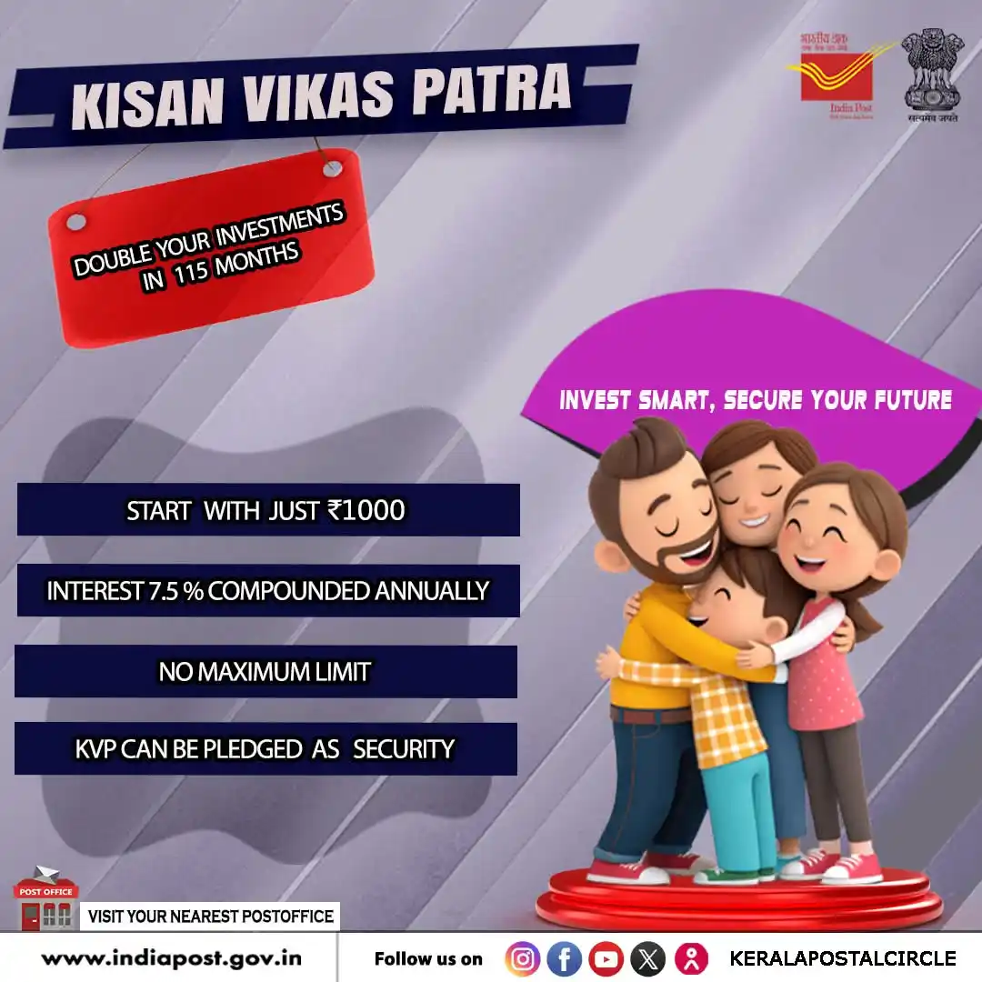 Image from Indian Postal Khabar (DOP): 💰 Double your savings, secure your family’s future! Start investing i...