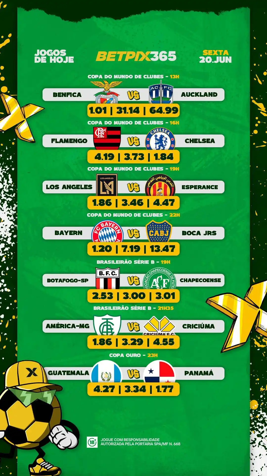Image from Canal Betpix365 Oficial: ⚽ JOGOS IMPERDÍVEIS E CHANCES INCRÍVEIS NA BETPIX365! Sexta-feira rech...