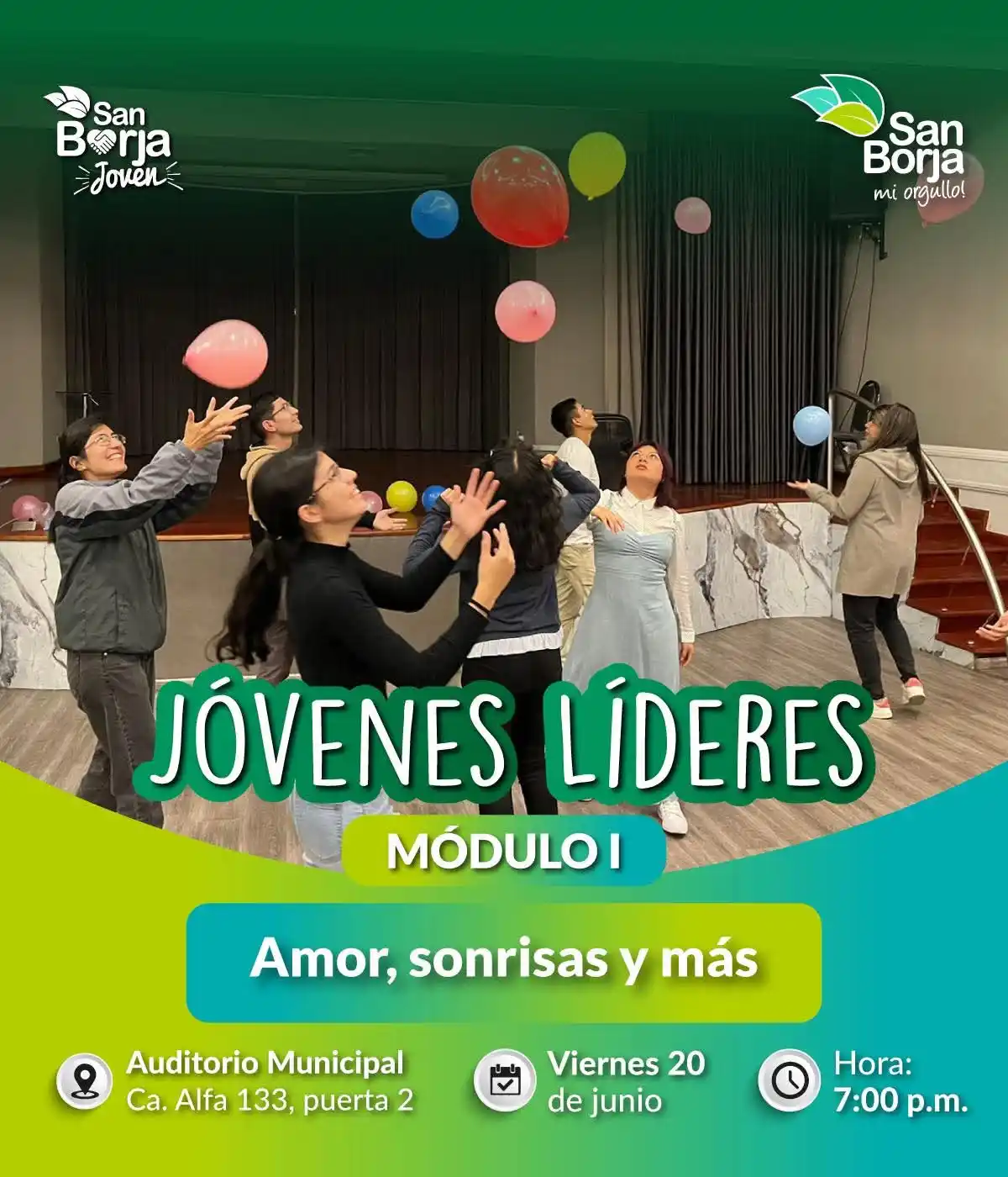 Image from San Borja Informa📢: 🌈 Liderar también es reír, compartir y crecer. ¿Tienes entre 18 y 29...
