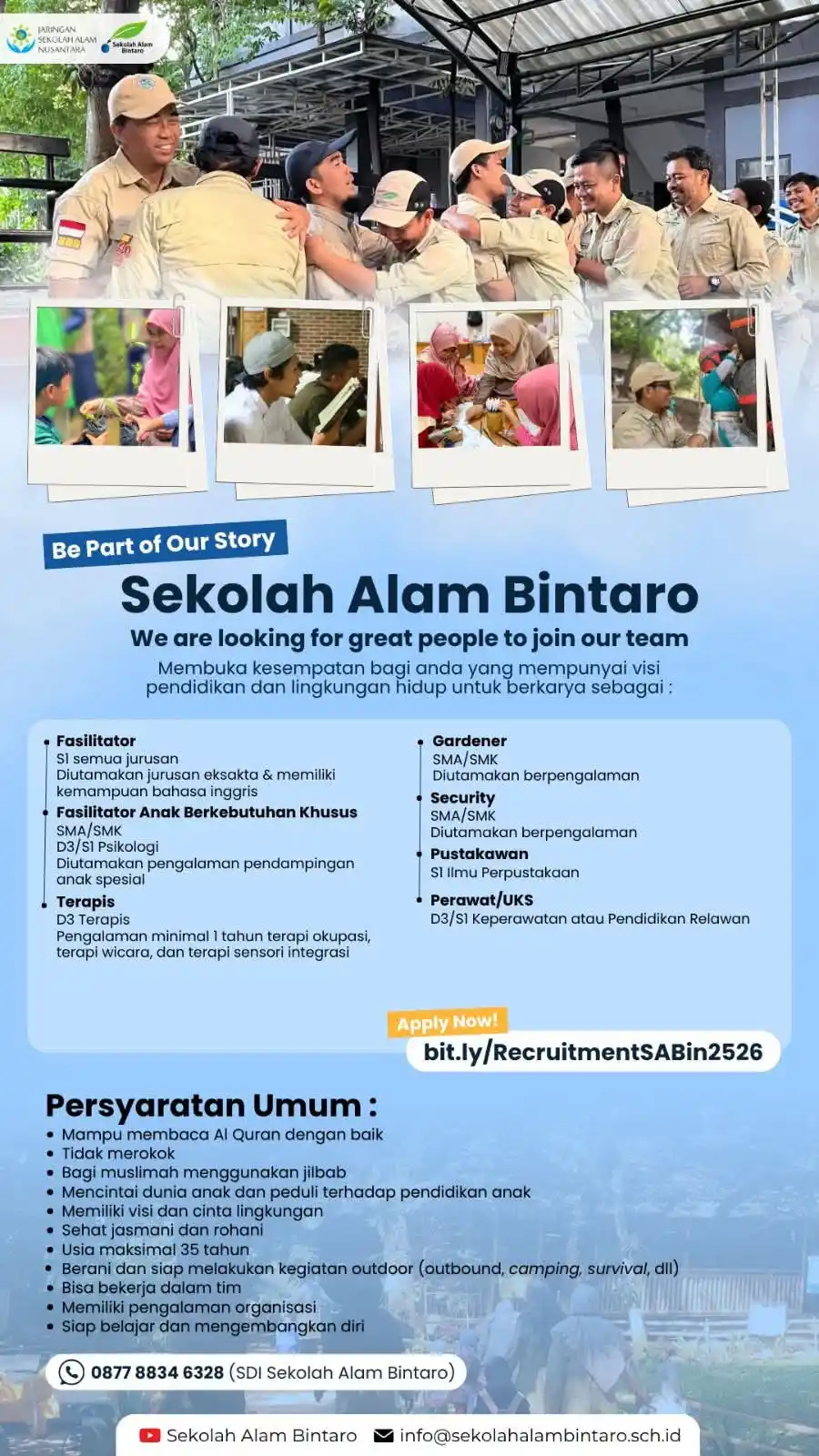 Image from Lowongan Pustakawan: Lowongan Pustakawan di Sekolah Alam Bintaro, Kota Tangerang Selatan, B...