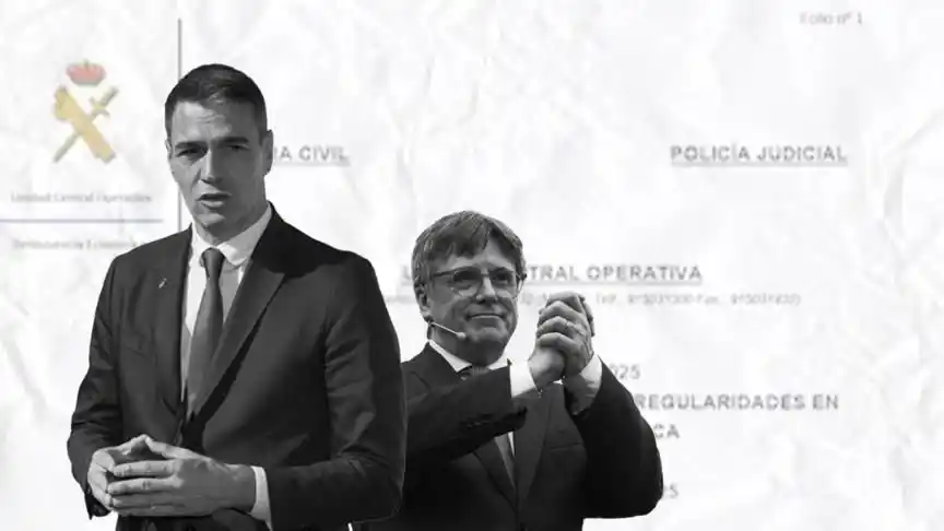 Image from Crónica Global: 🤫 Silencio del presidente de Junts por el ‘caso Cerdán’  Puigdemont, ...