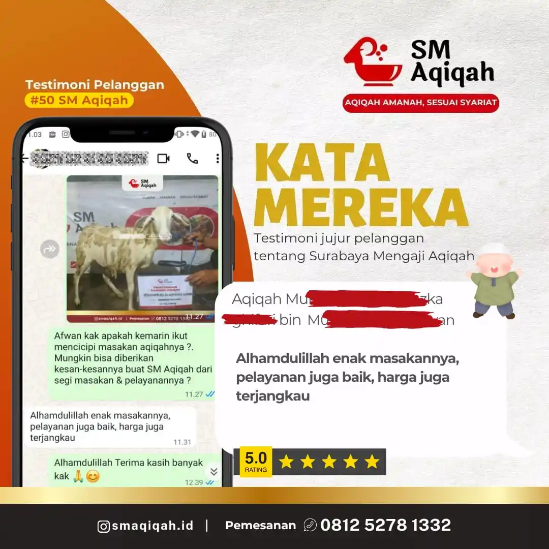 Image from Surabaya Mengaji: 🍱 *TESTIMONI JUJUR SM AQIQAH "Alhamdulillah enak masakannya, pelayana...