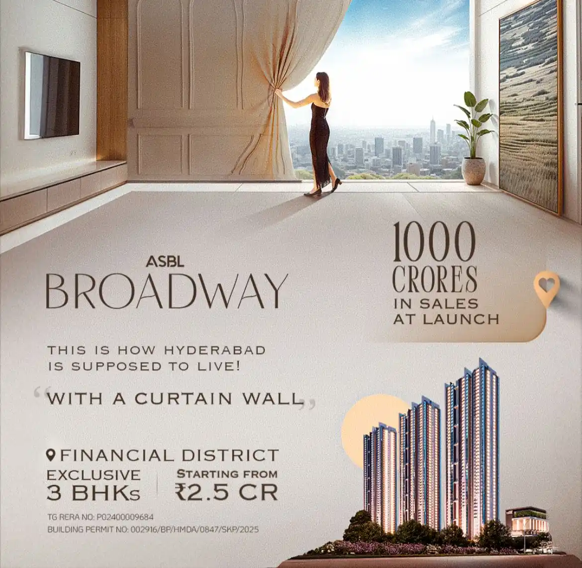Image from *TATTVA Realty & Infra -  Leading Real Estate Investment Destination*: Who says *Market is down or not good....??*  *Asbl broadway- 1000 cr +...