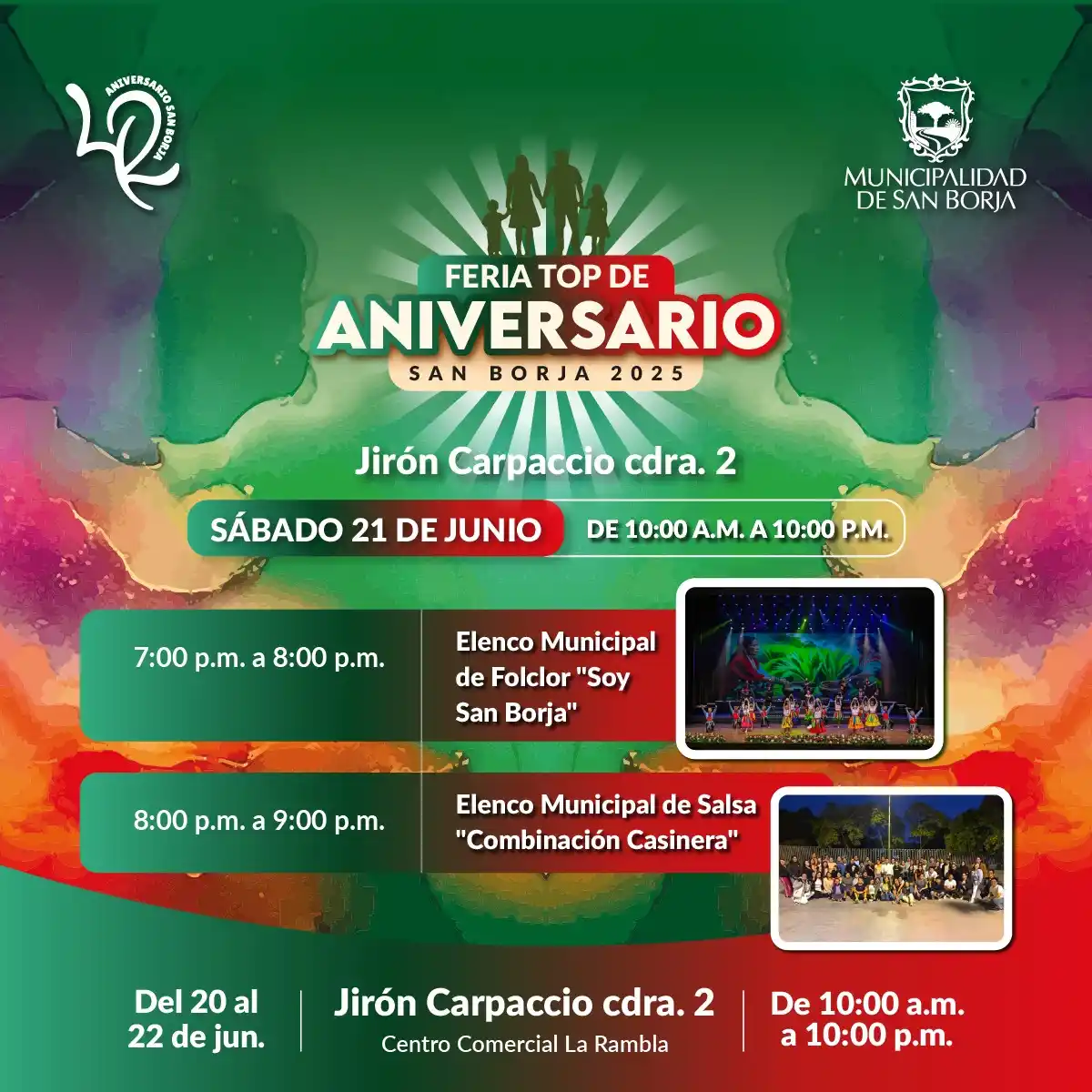 Image from San Borja Informa📢: 🎉 ¡Ya comenzó la Feria Top de Aniversario! San Borja está de fiesta y...