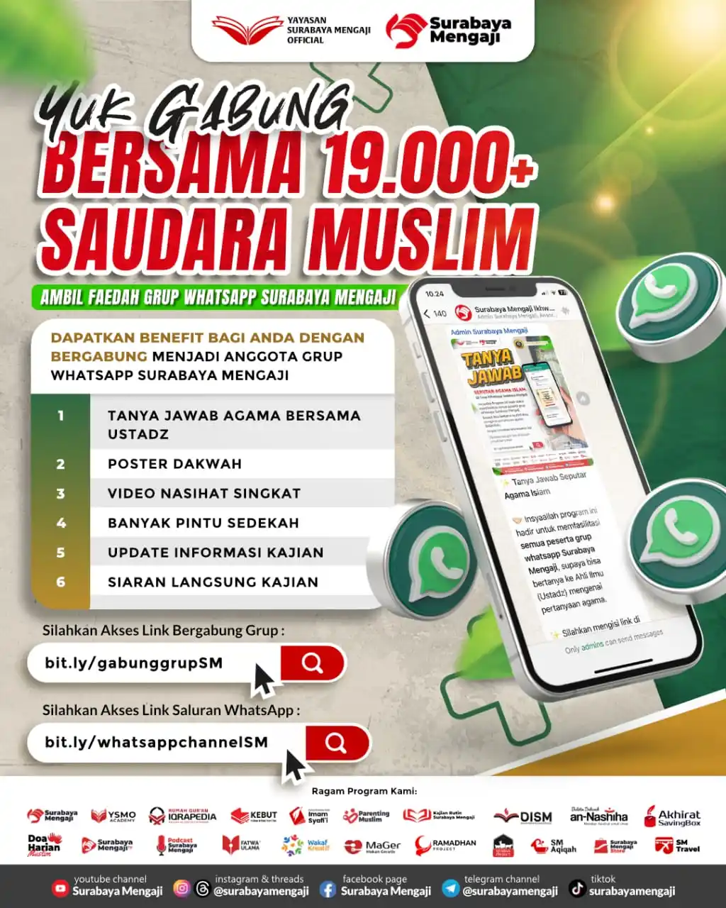 Image from Surabaya Mengaji: YUK! GABUNG BERSAMA 19000+ SAUDARA MUSLIM AMBIL FAEDAH GRUP WHATSAPP S...