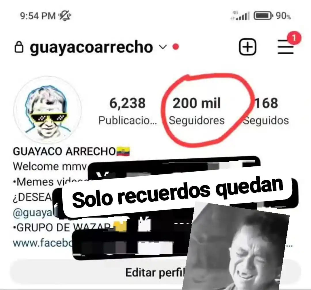 Image from Guayaco Arrecho😈: Antes teníamos más de 200k pero siempre viven reportandonos💔😓 Apoyen...