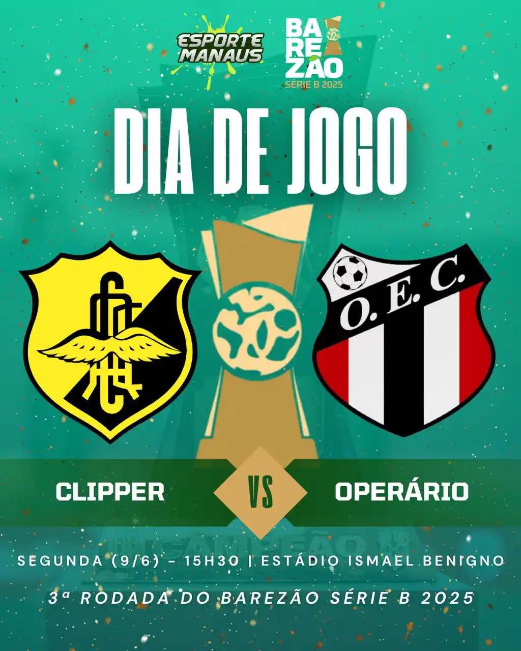 Image from Esporte Manaus | Notícias, vídeos e melhores momentos: ⚽🅱️ Fechando a terceira rodada do Barezão Série B, Clipper e Operário...