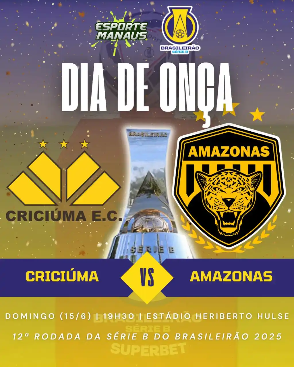 Image from Esporte Manaus | Notícias, vídeos e melhores momentos: ⚽🅱️🐆🟡⚫ JOGO DOS DESESPERADOS! Em mais um confronto direto contra o ...