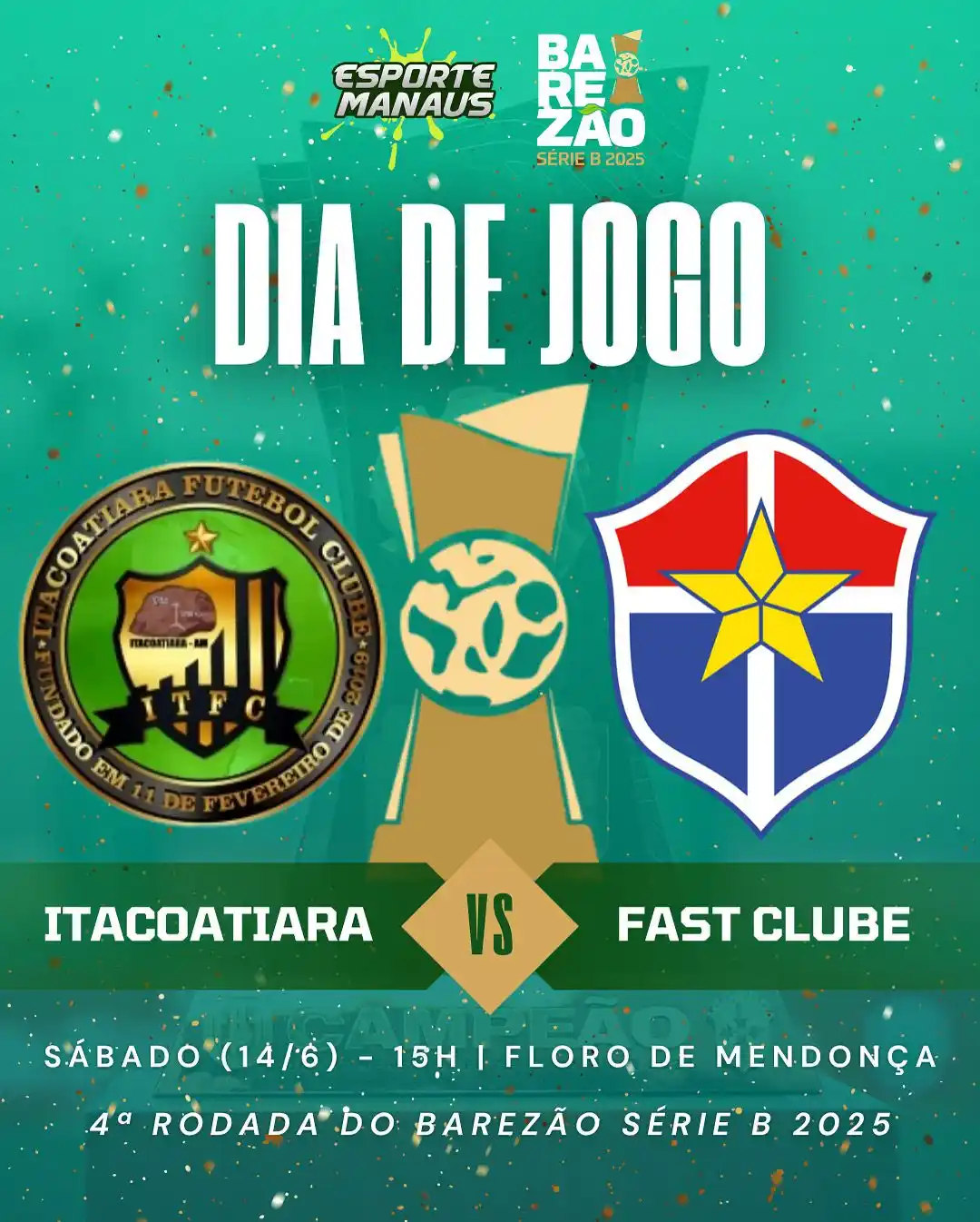 Image from Esporte Manaus | Notícias, vídeos e melhores momentos: ⚽️🅱️ O Florão recebe neste sábado um confronto direto pela classifica...
