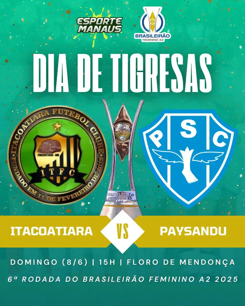 Image from Esporte Manaus | Notícias, vídeos e melhores momentos: ⚽🅱️️🐅🟠⚫ Pela penúltima rodada da primeira fase, o Itacoatiara receb...